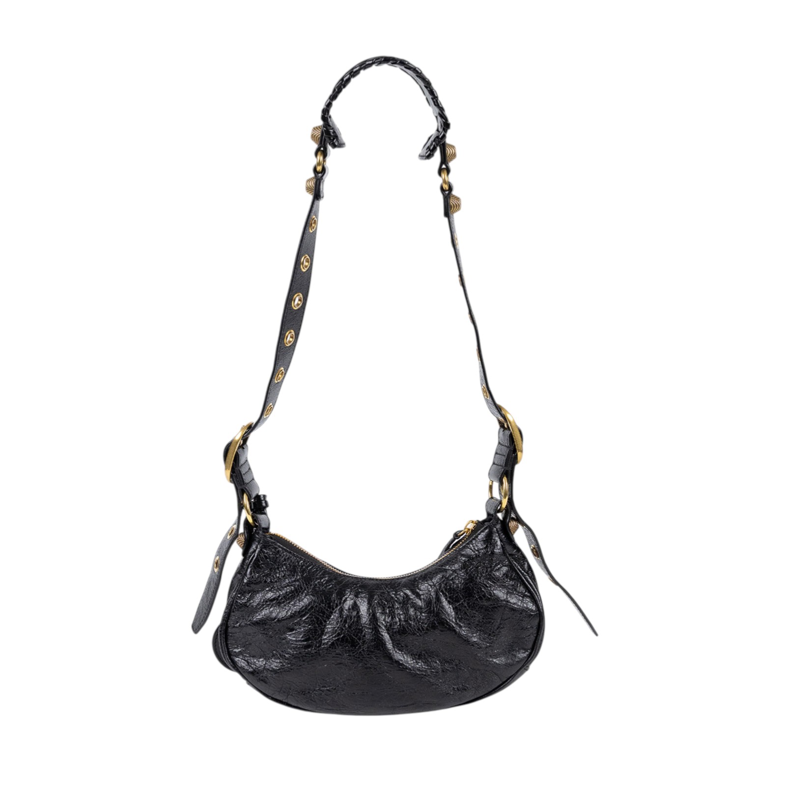 巴黎世家 BALENCIAGA Le cagole XS 半月 可頌包 67130923EBM 黑金LE CAGOLE XS 防塵袋