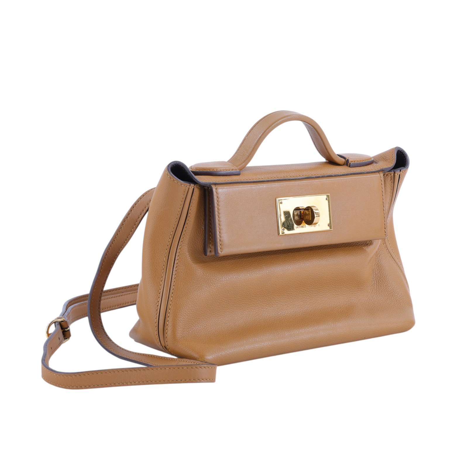 愛馬仕 Hermès 24/24 21 Mini 手提包 H082817CCAB H082817/U刻 焦糖24/24 MINI 原廠盒子/防塵袋/購買證明