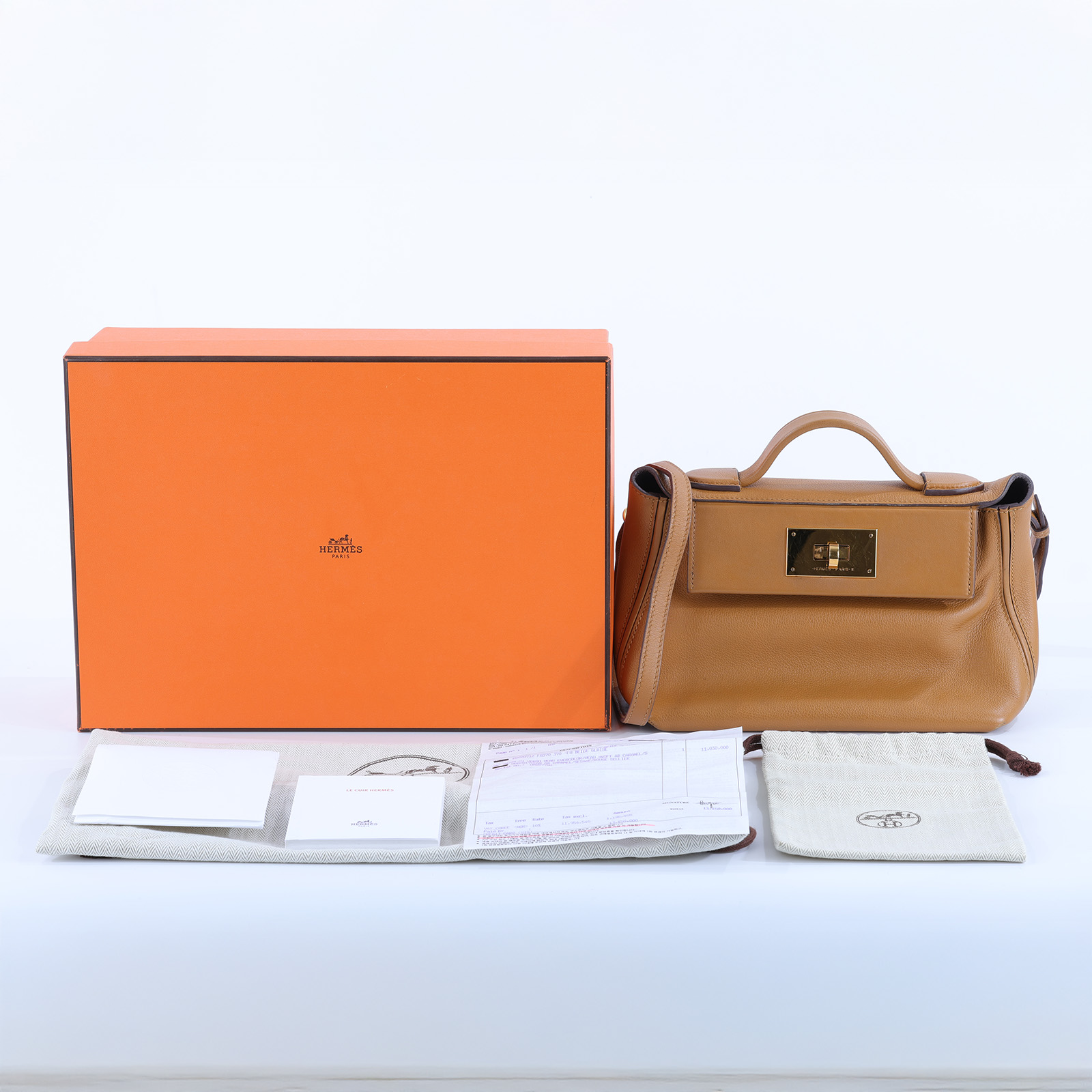 愛馬仕 Hermès 24/24 21 Mini 手提包 H082817CCAB H082817/U刻 焦糖24/24 MINI 原廠盒子/防塵袋/購買證明