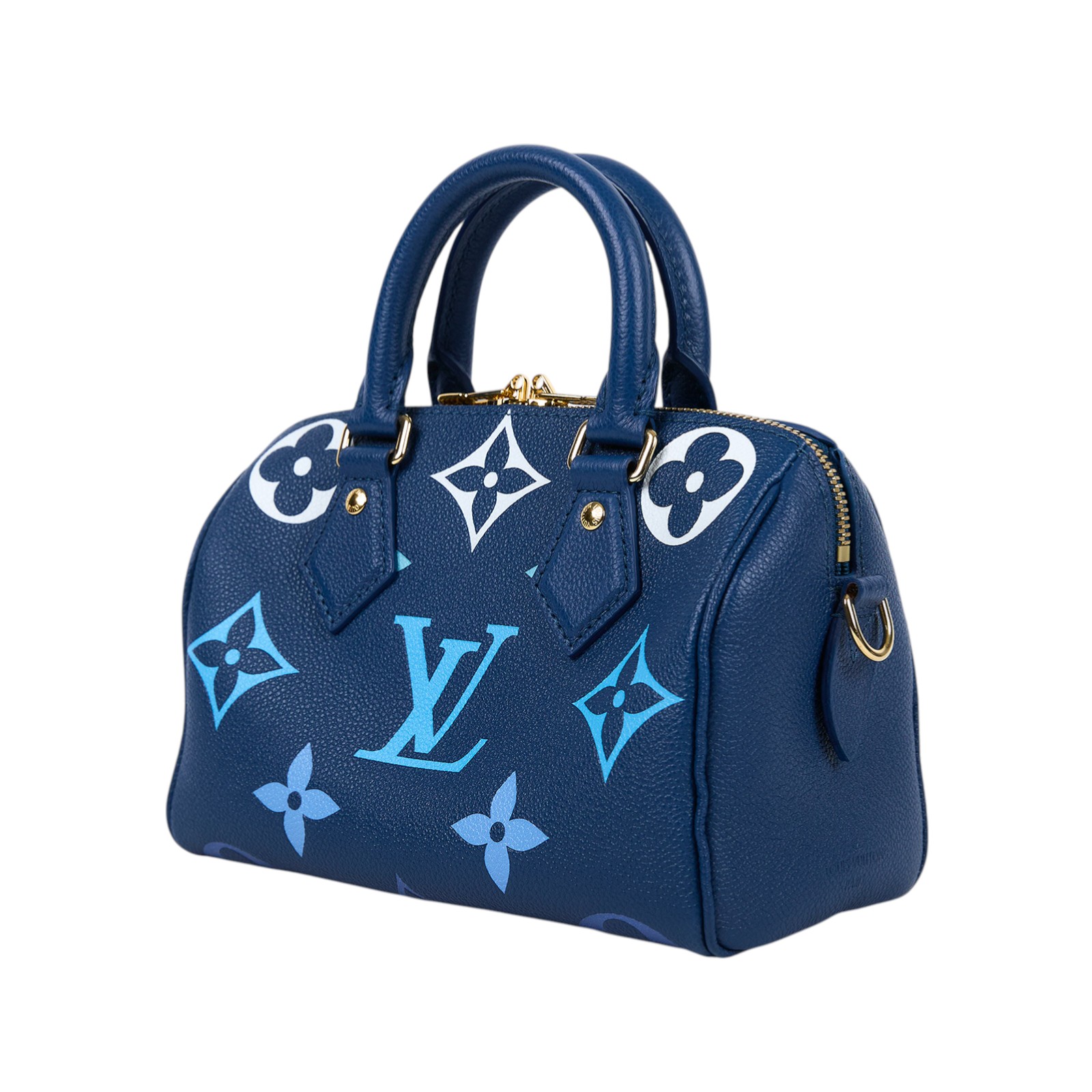 路易威登 LOUIS VUITTON Speedy Bandoulière  20 手提 斜背 波士頓包 漸變藍色 M46517 晶片款  原廠盒子/防塵袋/購買證明