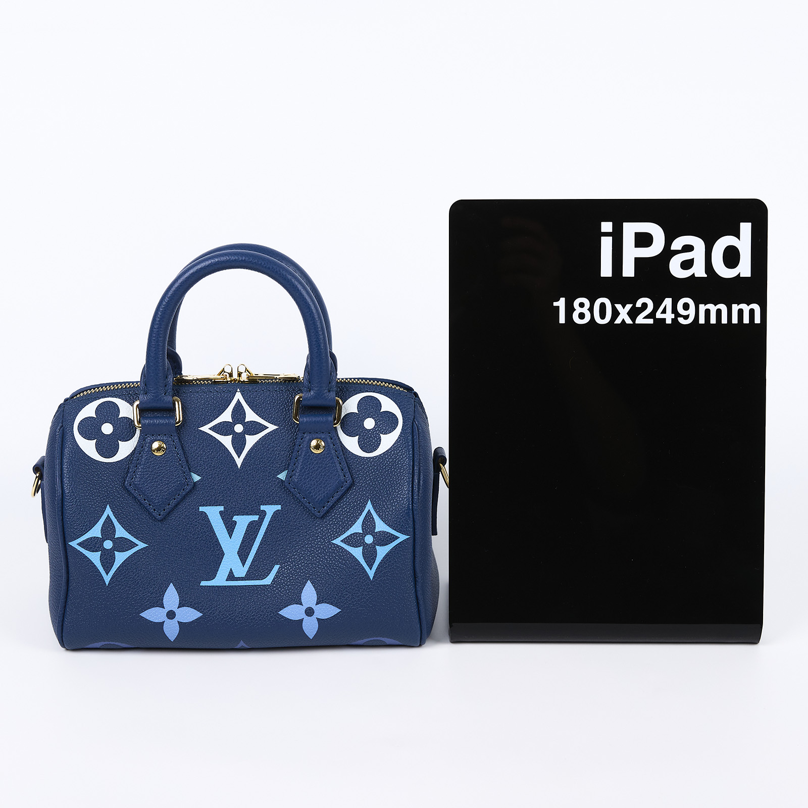 路易威登 LOUIS VUITTON Speedy Bandoulière  20 手提 斜背 波士頓包 漸變藍色 M46517 晶片款  原廠盒子/防塵袋/購買證明