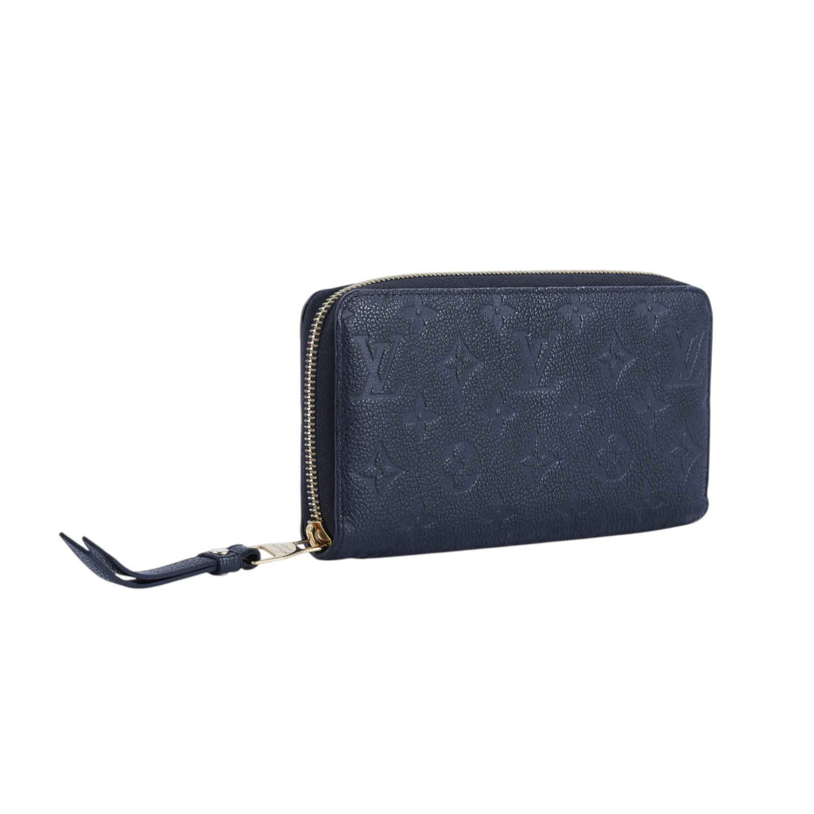 路易威登 LOUIS VUITTON 拉鏈錢包 壓花牛皮 黑色 M61864 晶片款 黑原花壓紋拉鍊長夾 原廠盒子/防塵袋/購買證明