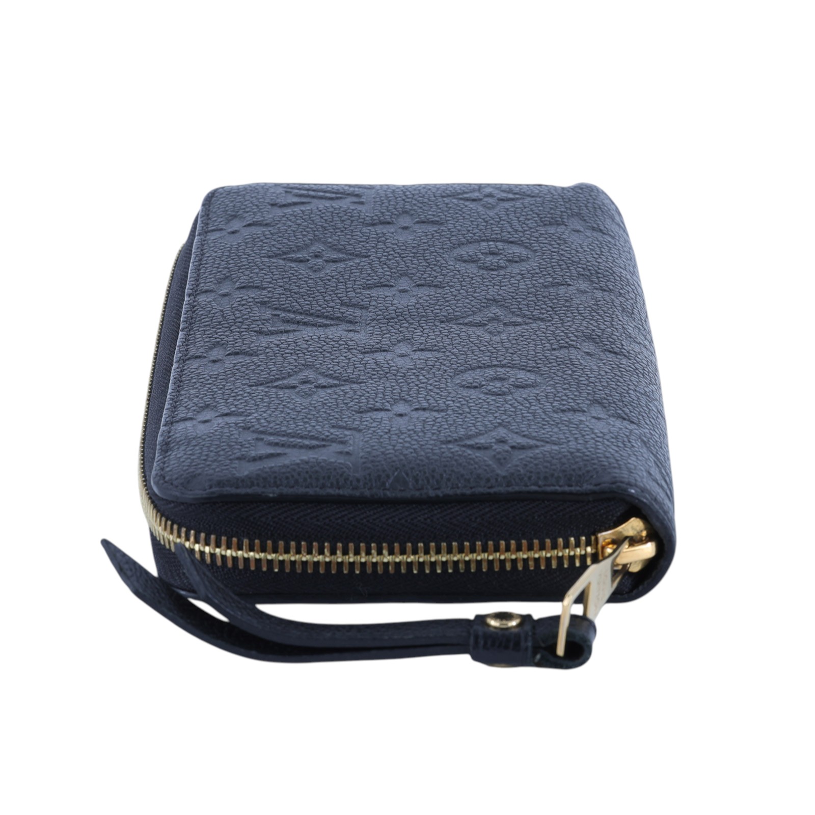 路易威登 LOUIS VUITTON 拉鏈錢包 壓花牛皮 黑色 M61864 晶片款 黑原花壓紋拉鍊長夾 原廠盒子/防塵袋/購買證明