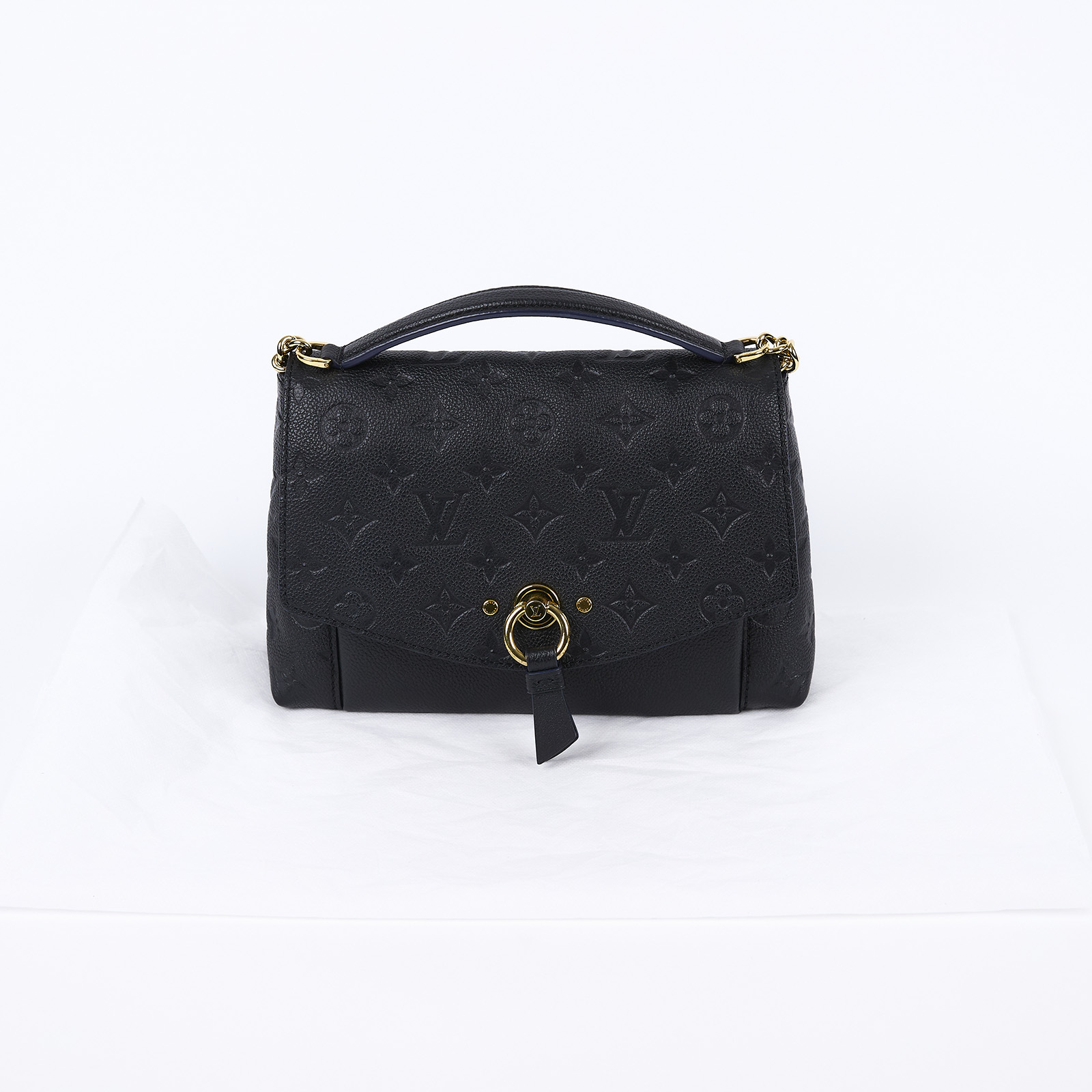 路易威登 LOUIS VUITTON Blanche BB 牛皮 壓紋 手提 肩背包 M43624 黑原花壓紋BLANCHE BB手提肩背包 無附屬品