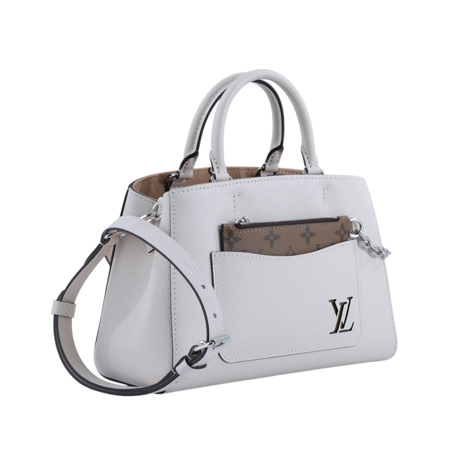 路易威登 LOUIS VUITTON Marelle Tote BB 手提包 石英白色 M20520 晶片款  防塵袋/購買證明影本/購買證明