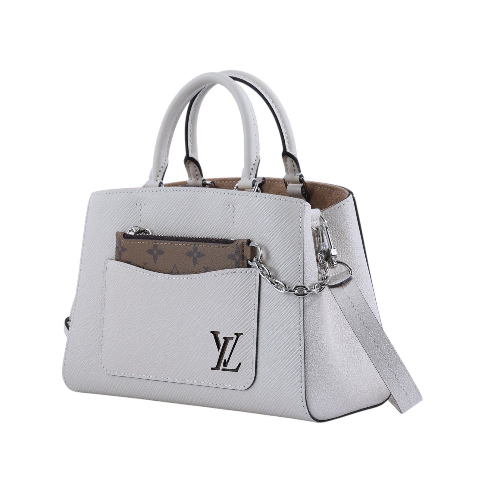 路易威登 LOUIS VUITTON Marelle Tote BB 手提包 石英白色 M20520 晶片款  防塵袋/購買證明影本/購買證明