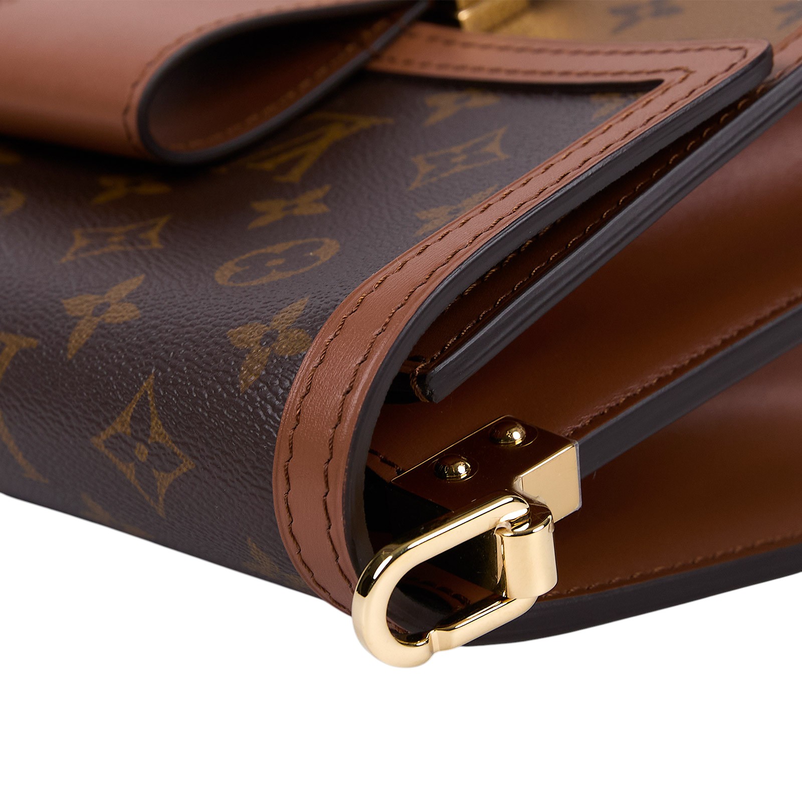 路易威登 LOUIS VUITTON Dauphine MM 手提包 雙色翻蓋斜背 鏈帶包 M45958 晶片款  防塵袋/購買證明影本