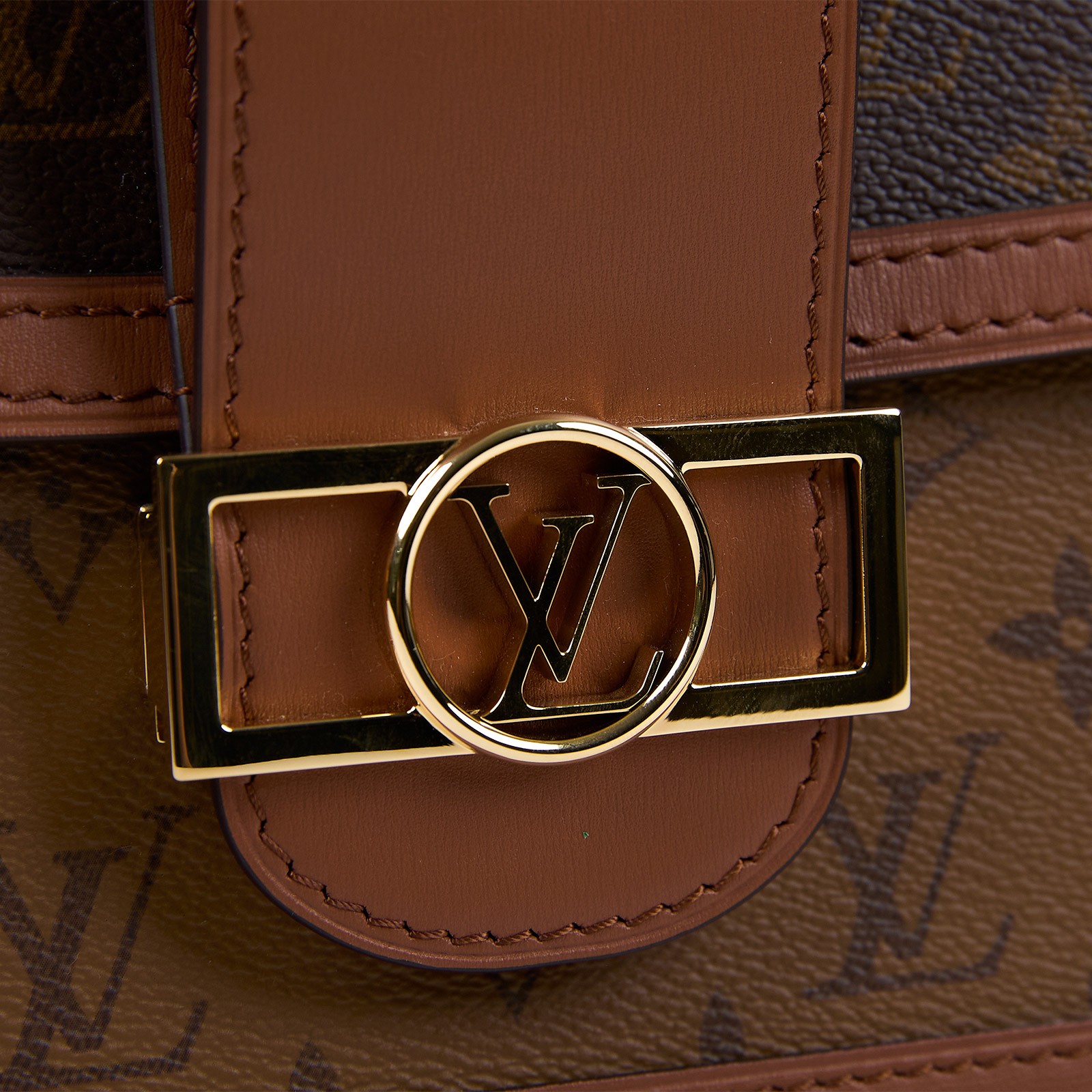 路易威登 LOUIS VUITTON Dauphine MM 手提包 雙色翻蓋斜背 鏈帶包 M45958 晶片款  防塵袋/購買證明影本