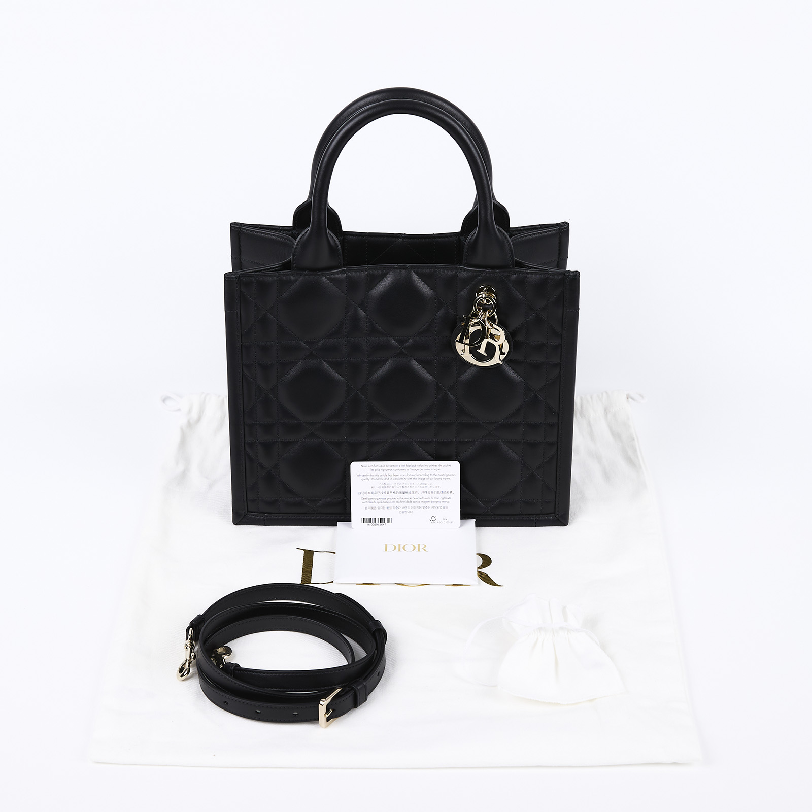 迪奧 CHRISTIAN DIOR Book Tote 小型 托特包 皮革 M1325OWHP 黑BOOKTOTE 小型 防塵袋/保證卡