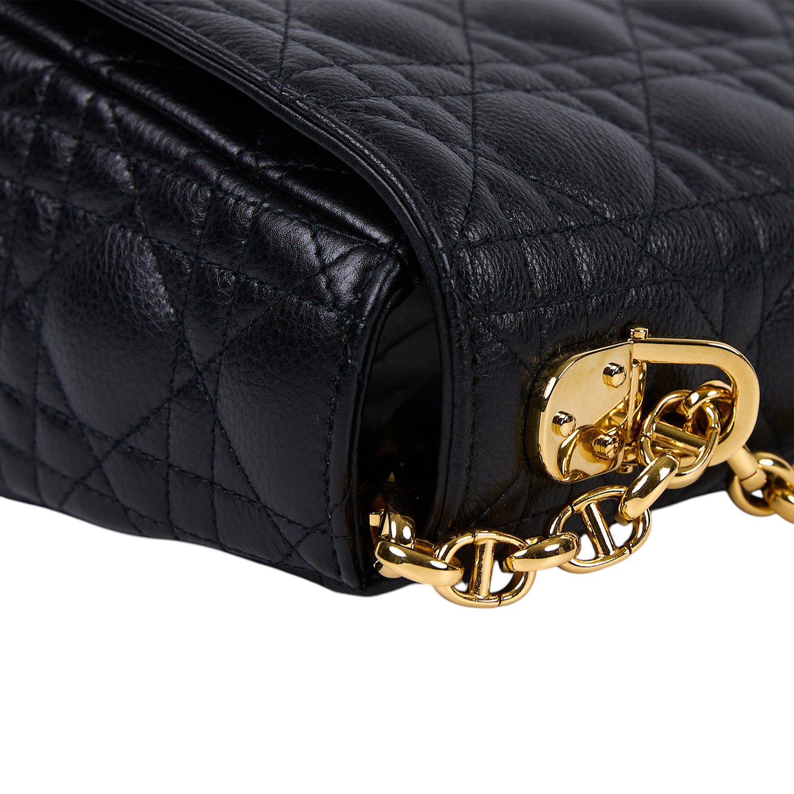 迪奧 CHRISTIAN DIOR Caro 中型 斜背 手提包 小牛皮 M9242UWHC 黑金CARO MEDIUM 防塵袋/保證卡