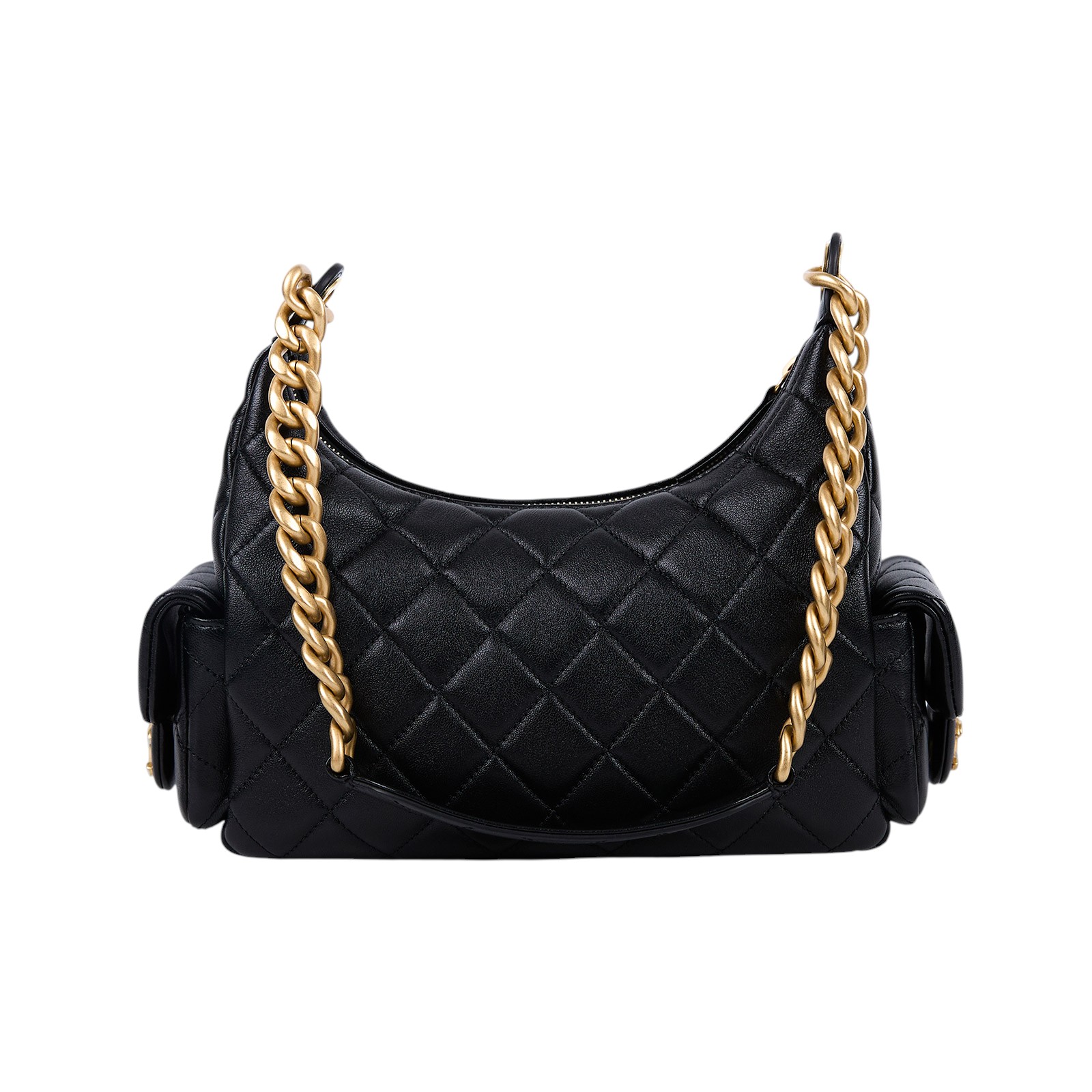 香奈兒 CHANEL 流浪包 大型 AS5339 B18791 黑金大型HOBO 防塵袋/購買證明