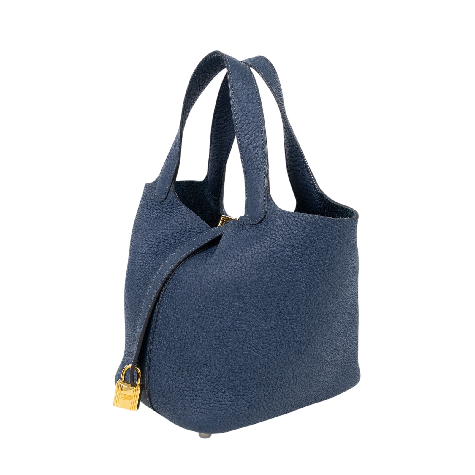 愛馬仕 Hermes Picotin Lock 18 菜籃子包 PT18 W刻 普魯士藍PICOTIN18 原廠盒子/防塵袋/鎖組