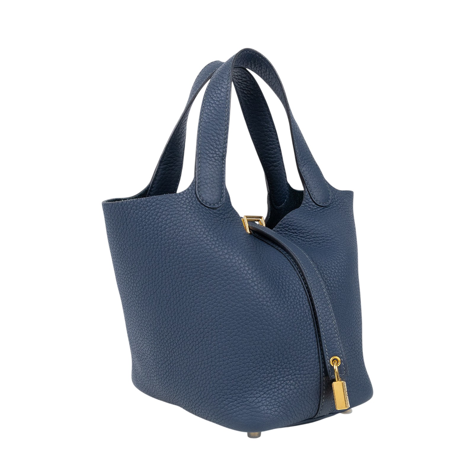 愛馬仕 Hermes Picotin Lock 18 菜籃子包 PT18 W刻 普魯士藍PICOTIN18 原廠盒子/防塵袋/鎖組