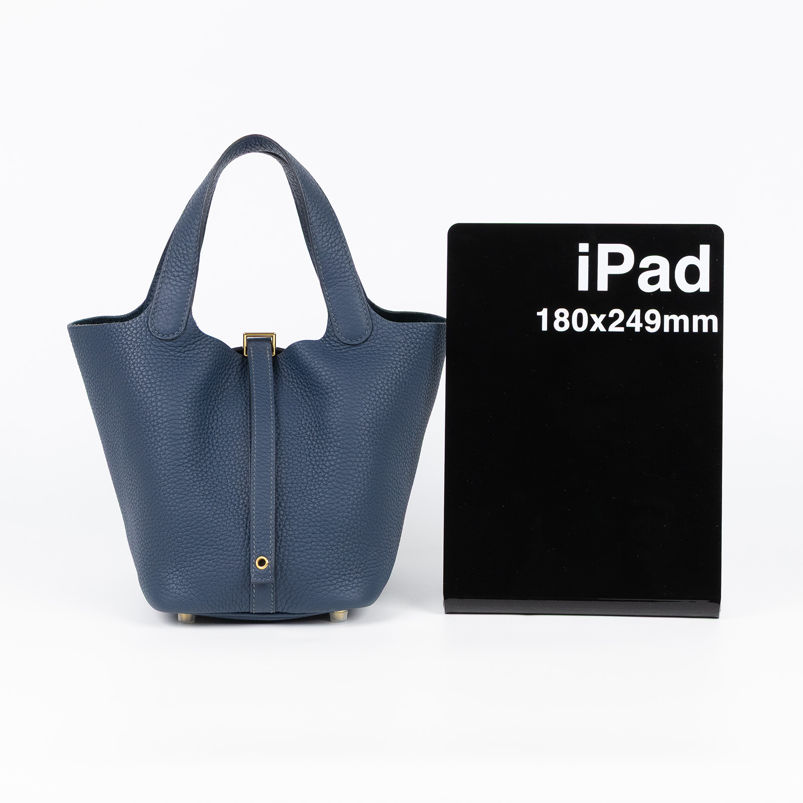 愛馬仕 Hermes Picotin Lock 18 菜籃子包 PT18 W刻 普魯士藍PICOTIN18 原廠盒子/防塵袋/鎖組