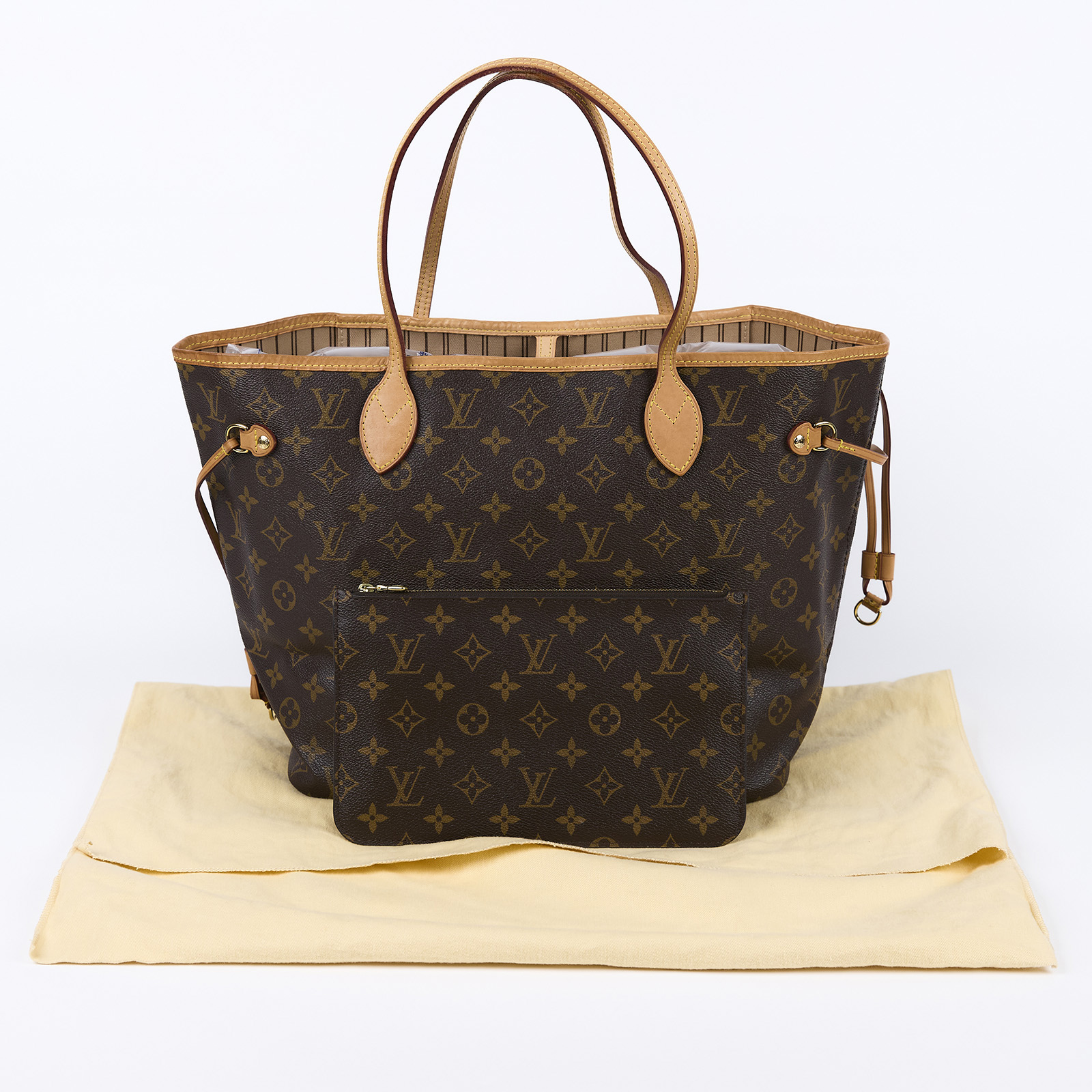 路易威登 LOUIS VUITTON Neverfull MM 經典帆布 肩背 購物袋 M40995 原花NEVERFULL MM 防塵袋