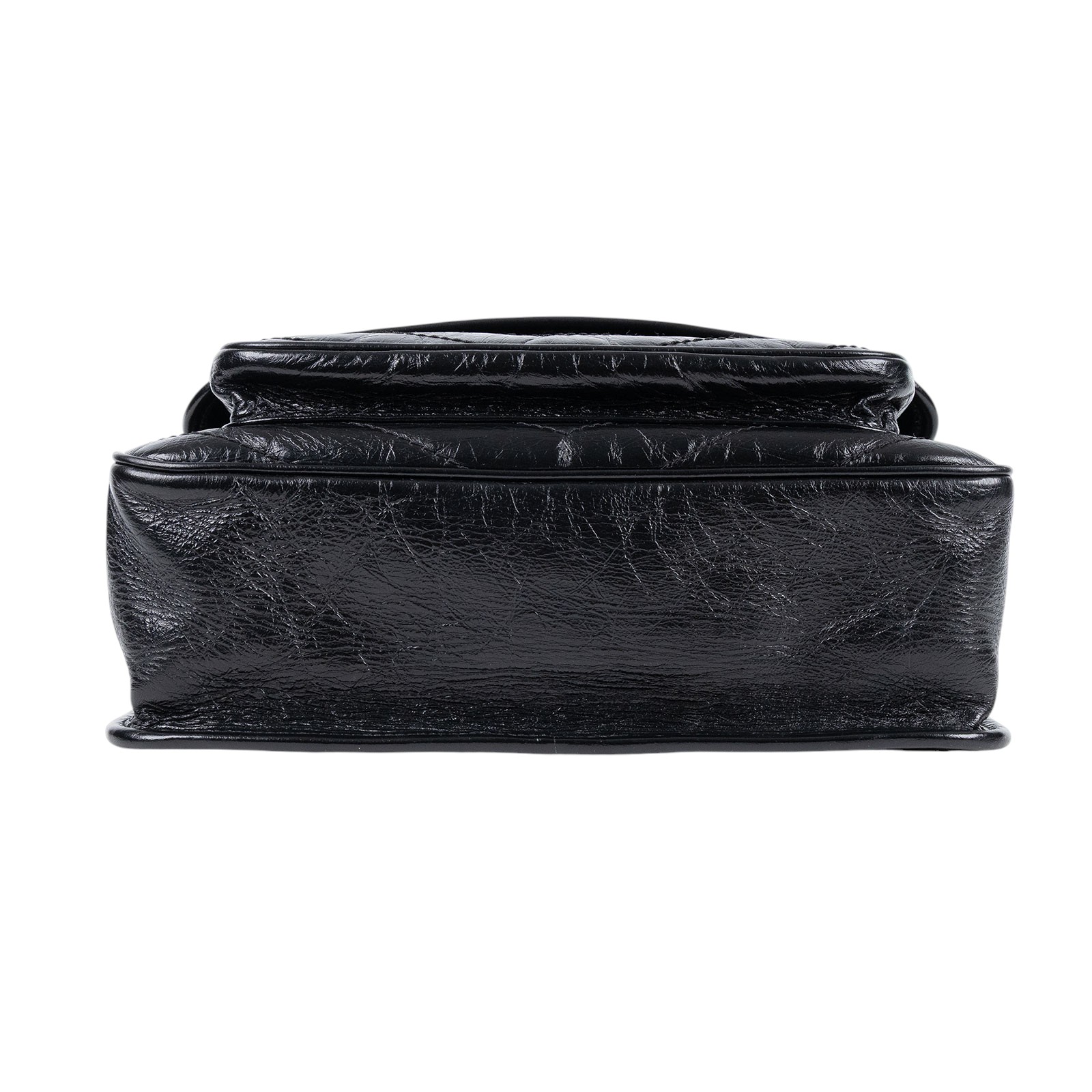 聖羅蘭 YSL SAINT LAURENT Niki 復古皮革 中型手袋 6331580EN04 黑NIKI中號 原廠盒子/防塵袋/購買證明