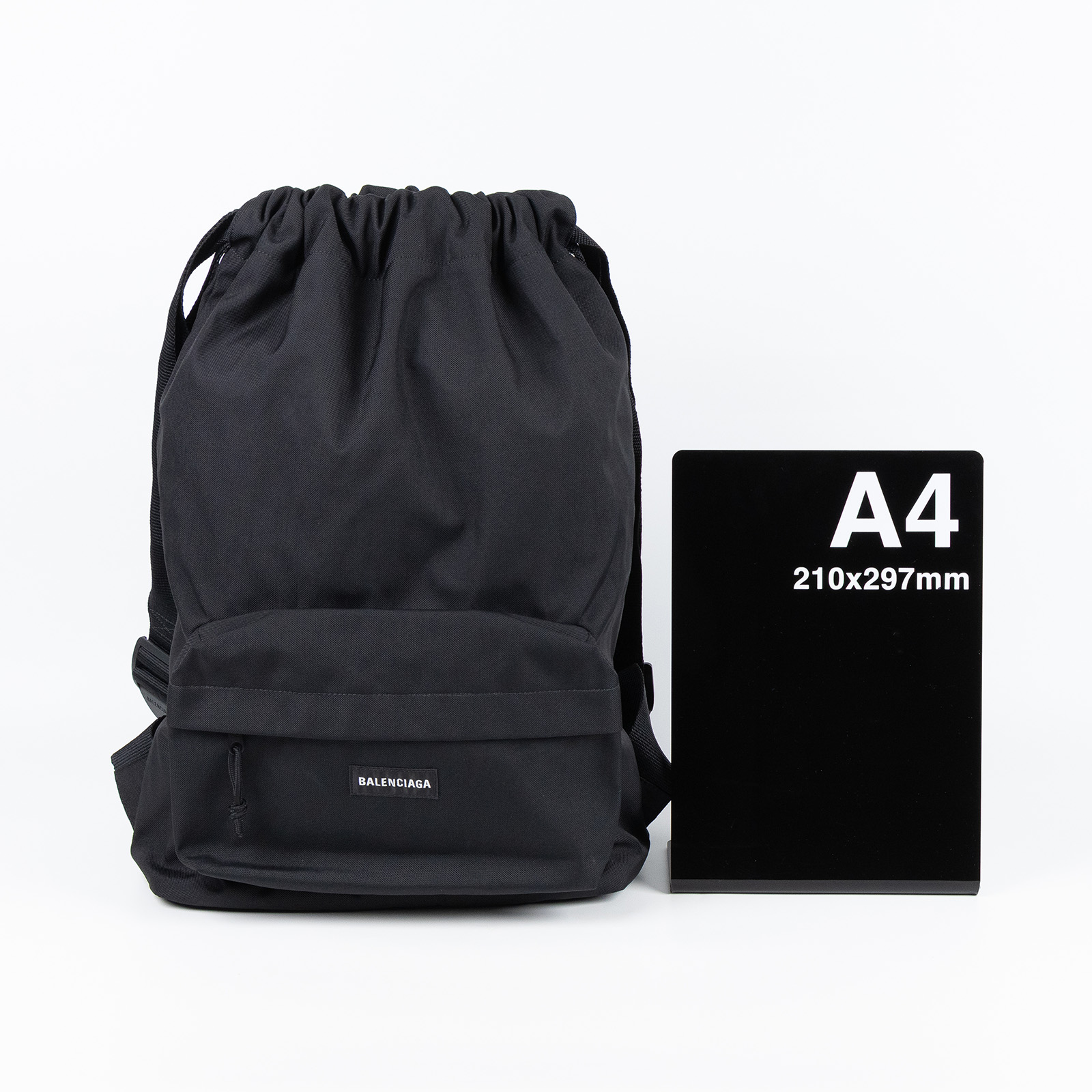 巴黎世家BALENCIAGA Explorer Backpack 後背包7414022JMF7 黑束口後