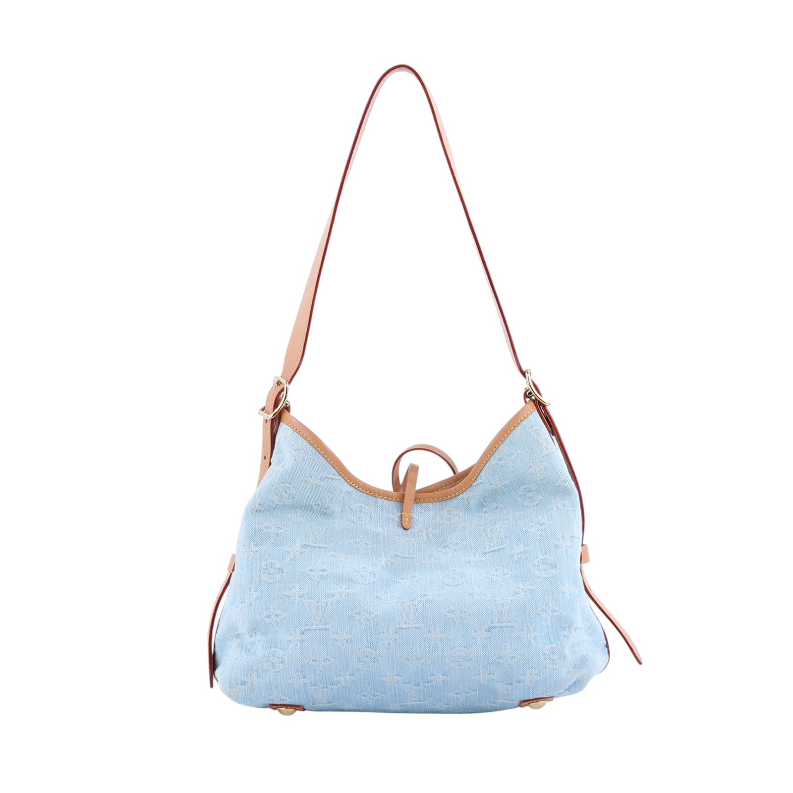 路易威登 LOUIS VUITTON CarryAll PM 肩背包 丹寧 M11462 晶片款 丹寧CARRYALL PM 原廠盒子/防塵袋/購買證明影本