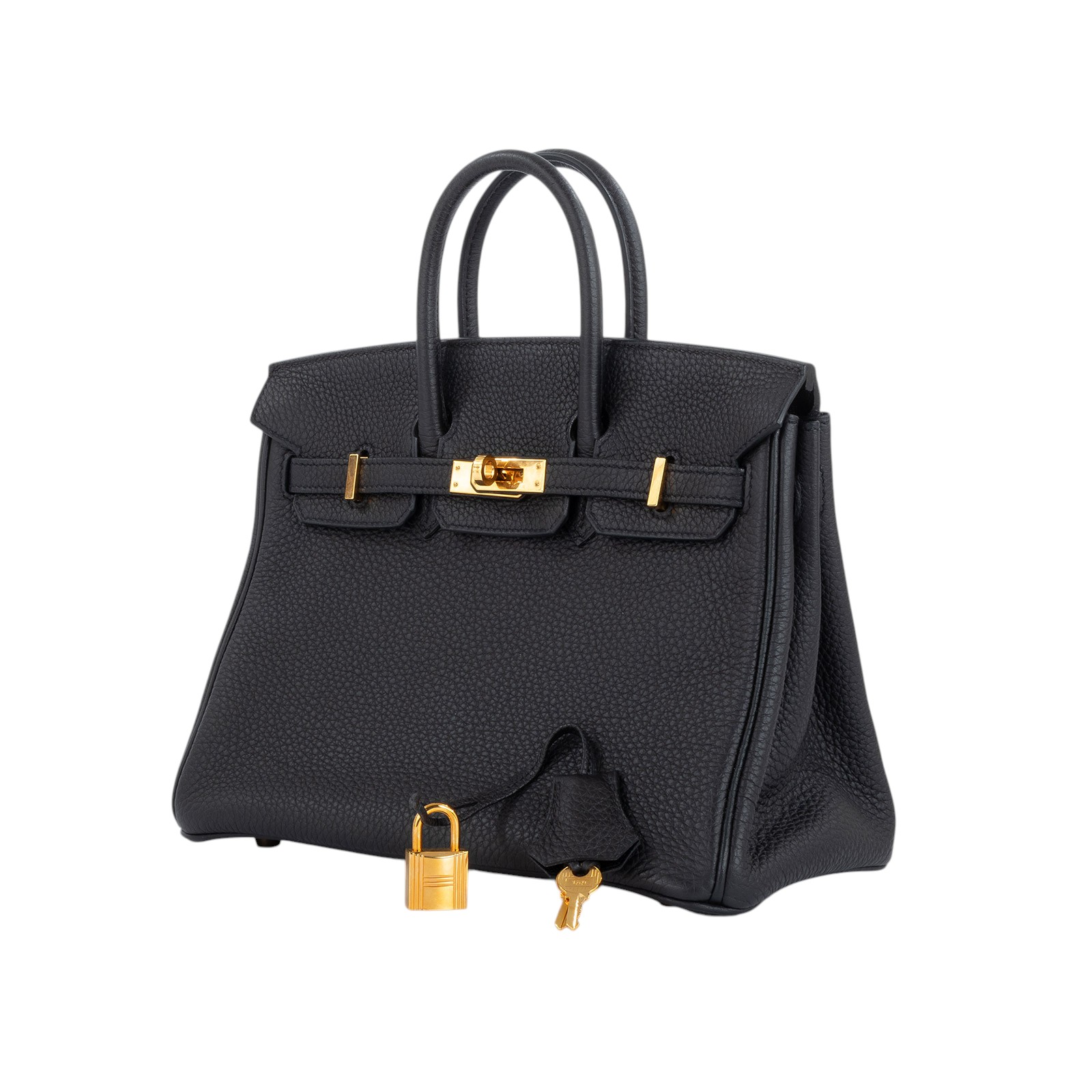 愛馬仕 Hermès Birkin Bag 柏金包 25 金色五金 黑色 H057208CD89 H057208/Y刻  原廠盒子/防塵袋/鎖組/雨衣