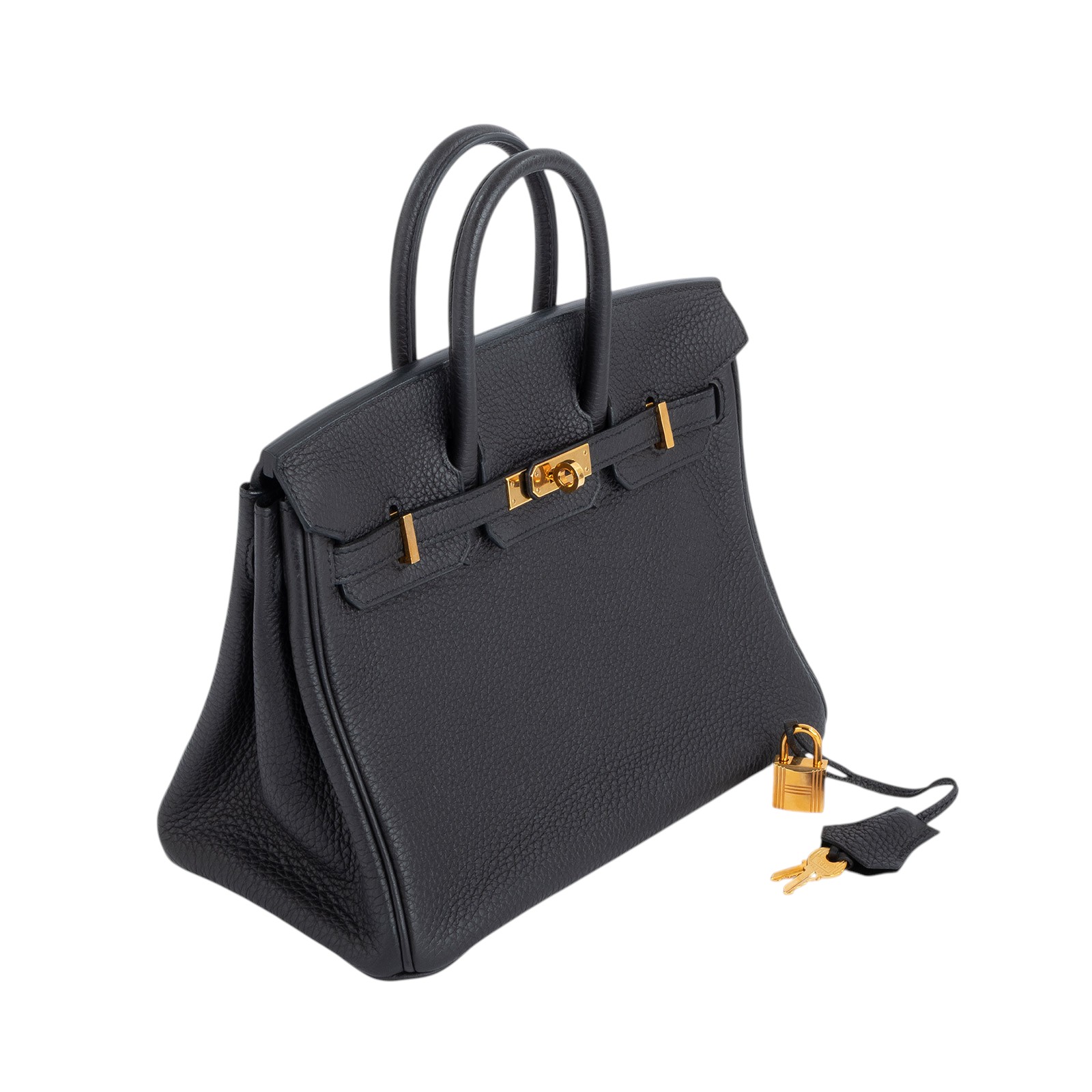 愛馬仕 Hermès Birkin Bag 柏金包 25 金色五金 黑色 H057208CD89 H057208/Y刻  原廠盒子/防塵袋/鎖組/雨衣