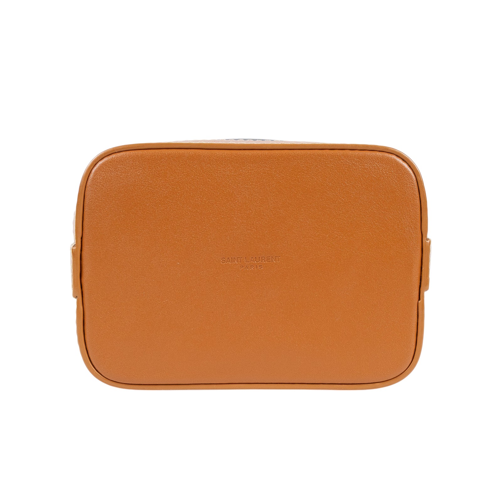 聖羅蘭 YSL SAINT LAURENT Aphile 光滑皮革 斜挎水桶包 7111021MS4W 黑拚焦糖水桶包 防塵袋