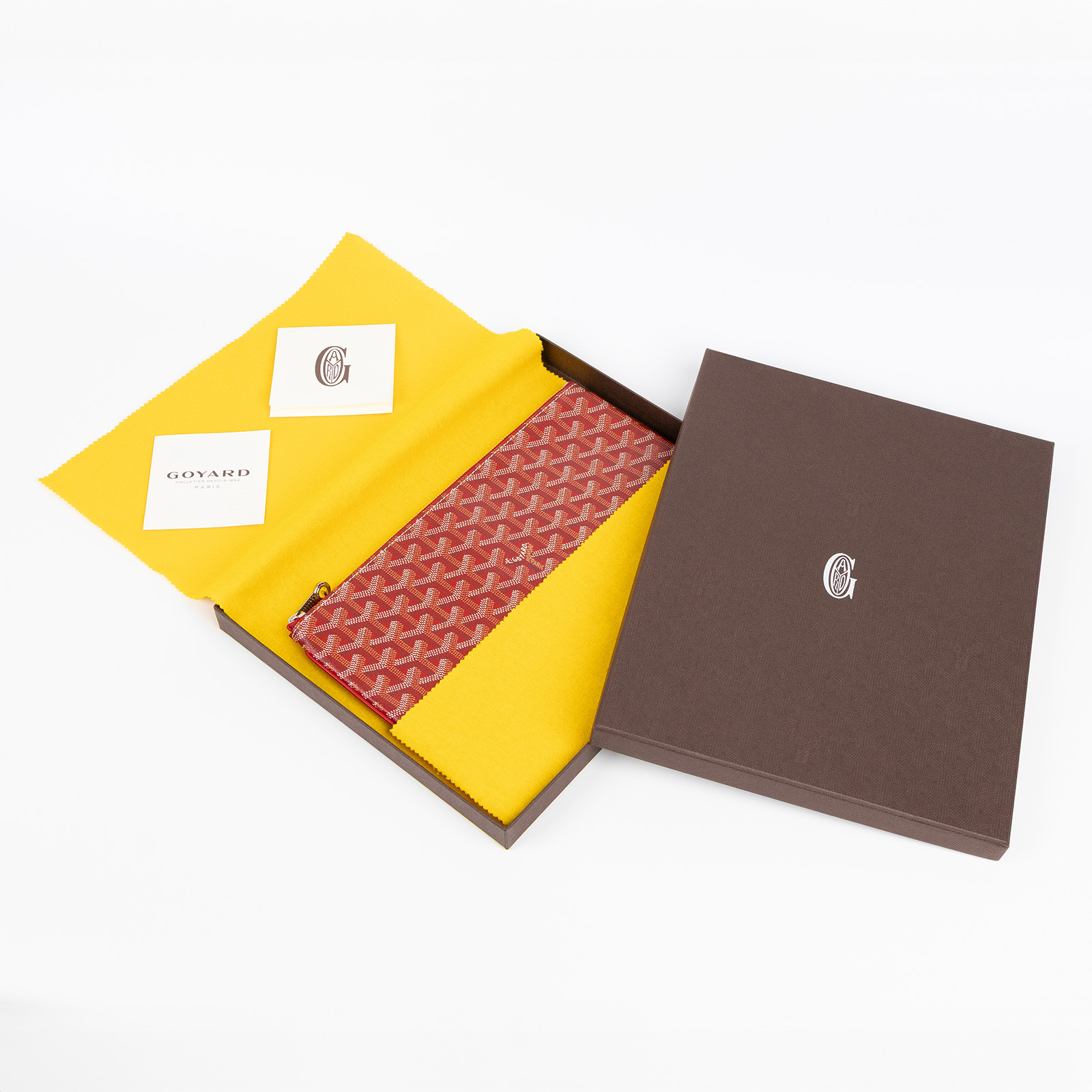 高雅德 GOYARD Senat Pouch GM 手拿包 SENAT2GMLTY 紅色SENAT 手拿包 GM 原廠盒子