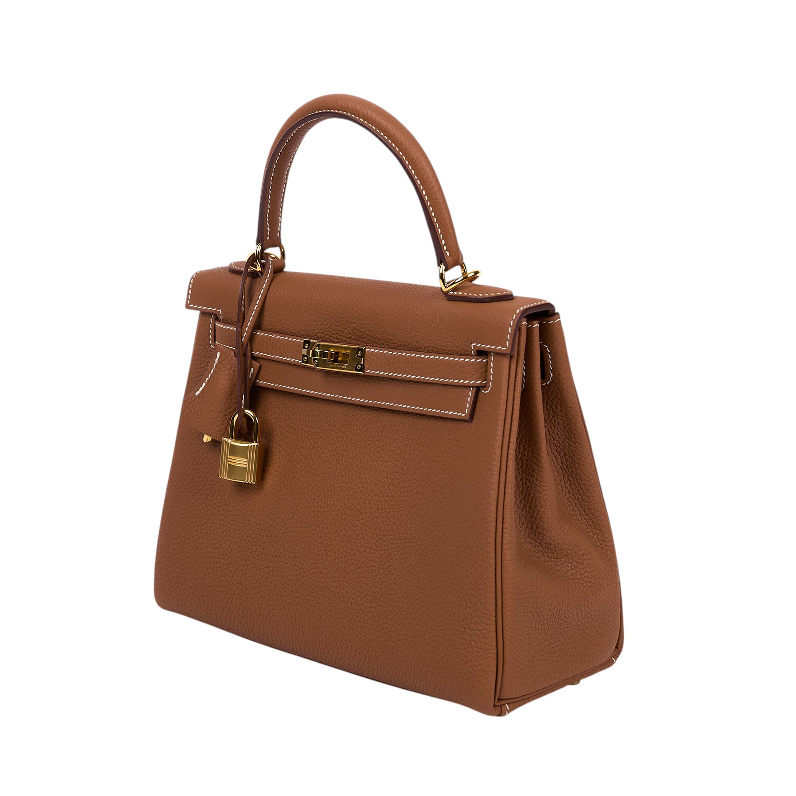 愛馬仕 Hermes Kelly Bag 凱莉包 25 金棕 金色五金 H044624CC37 H044624CC37/BGN521 B刻  原廠盒子/防塵袋/台灣購買證明