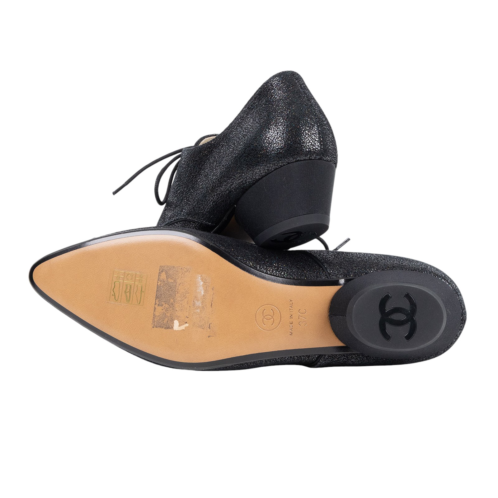 香奈兒 CHANEL 高跟鞋 G35147_37 黑亮面鞋 無附屬品