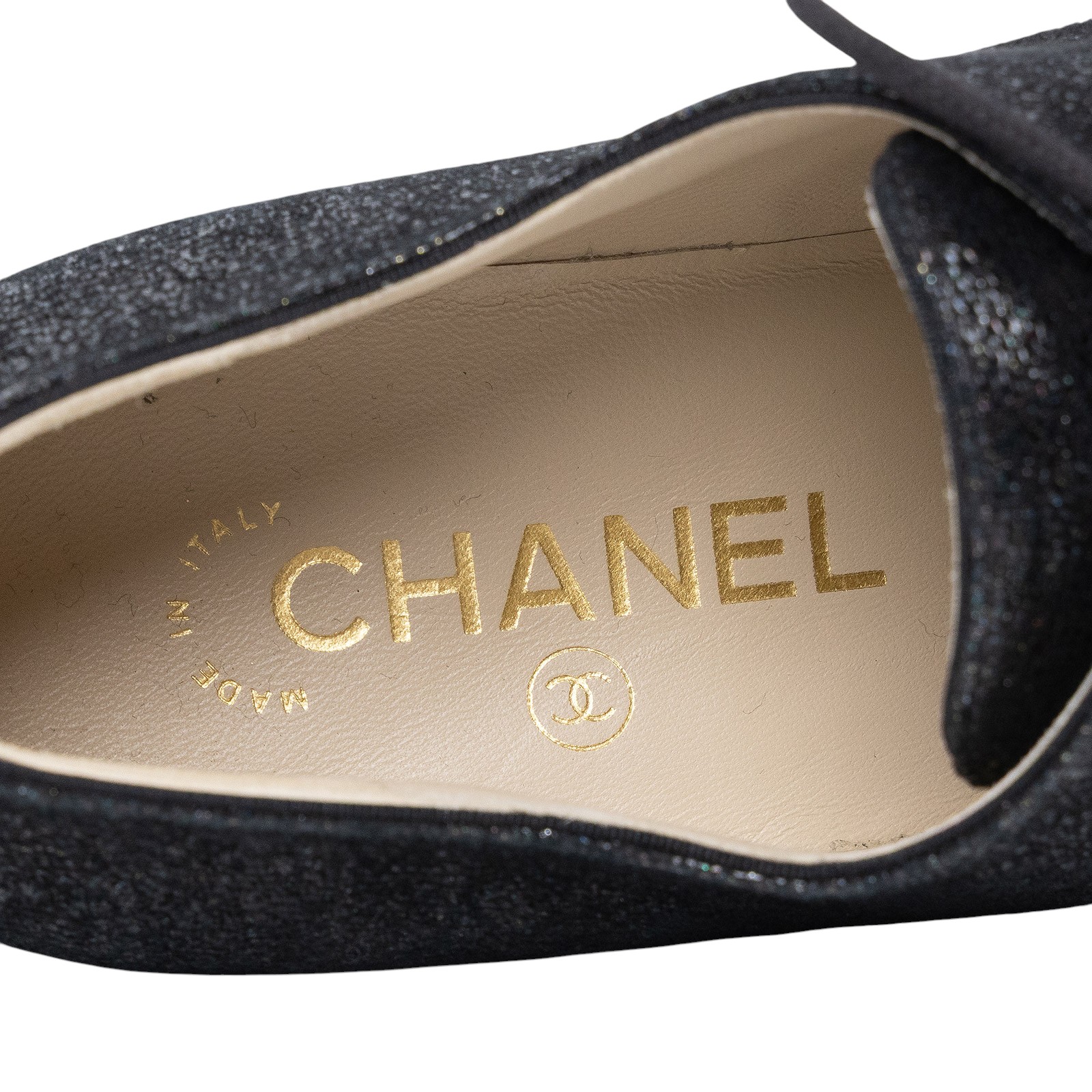 香奈兒 CHANEL 高跟鞋 G35147_37 黑亮面鞋 無附屬品