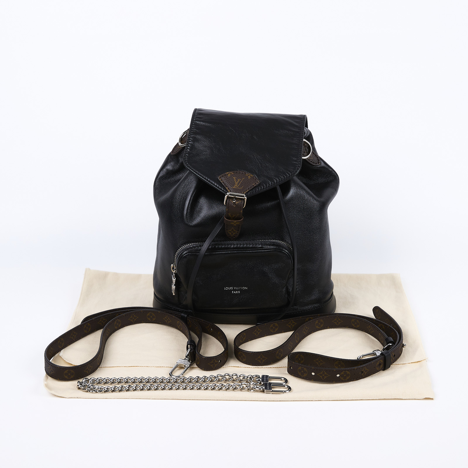 路易威登 LOUIS VUITTON Montsouris Vibe PM 後背包 M12587 晶片款 Montsouris Vibe PM 防塵袋