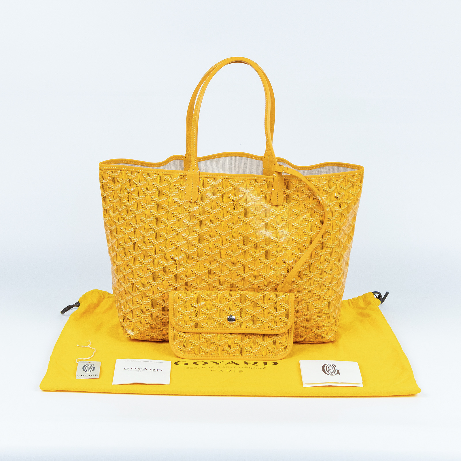 高雅德 GOYARD Saint Louis PM Bag 托特包 STLOUIPMLTY 黃LOUIS PM 防塵袋