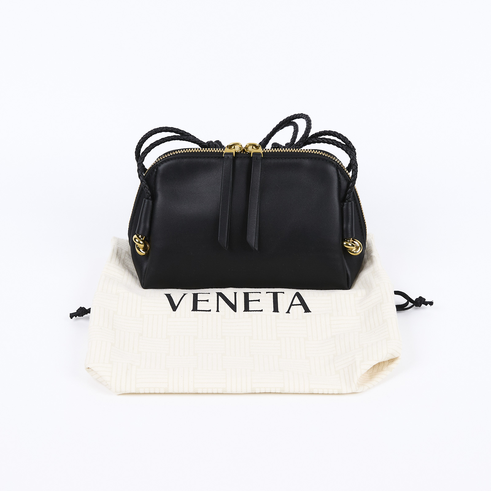 寶緹嘉 BOTTEGA VENETA Concert Pouch 隨身包 816975VMAUM 黑CONCERT POUCH 防塵袋