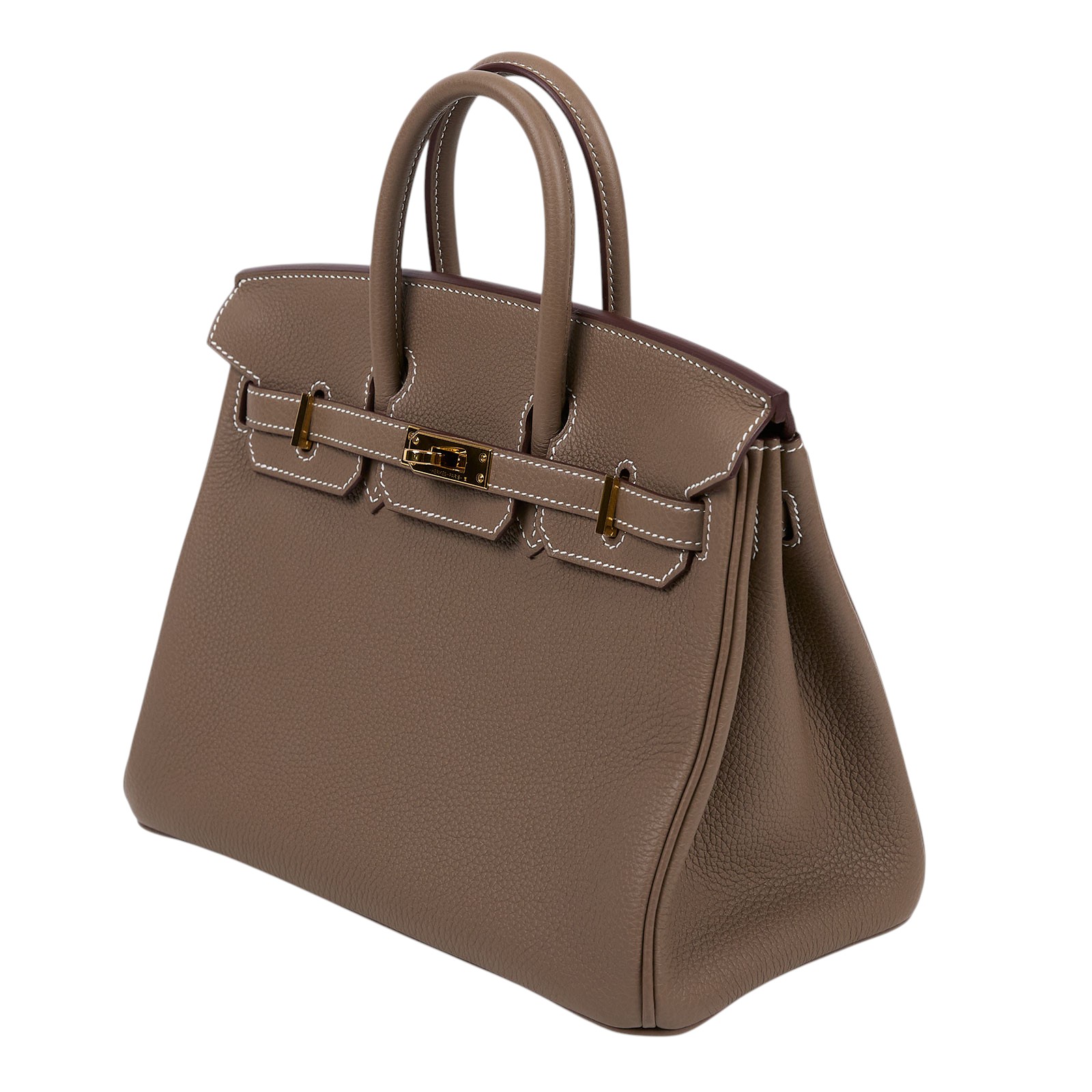 愛馬仕 Hermès Birkin Bag 柏金包 25 大象灰 H041344CC18 H041344/W刻  原廠盒子/防塵袋/鎖組/購買證明影本