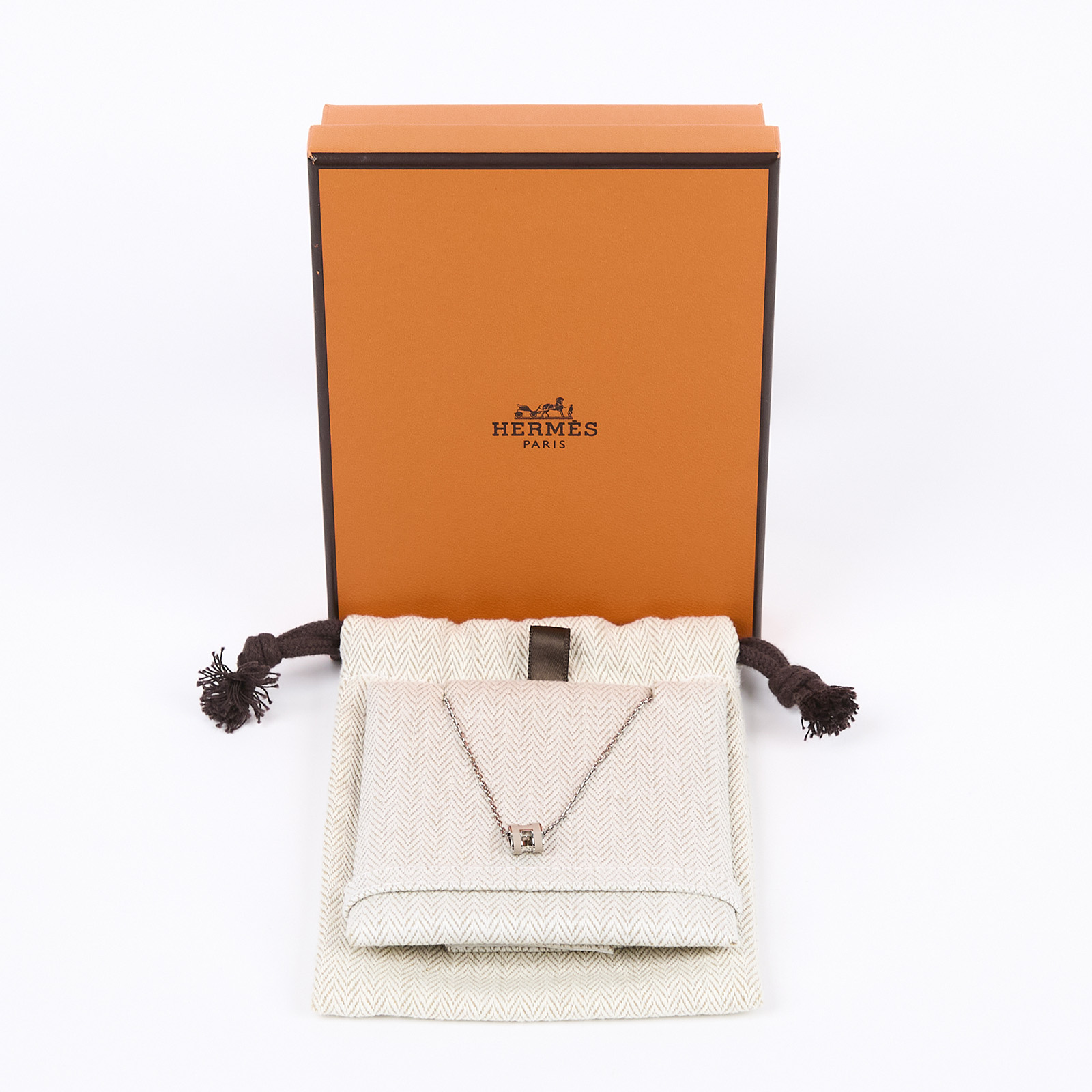 愛馬仕 Hermès Mini Pop H 耳釘 淺褐色 H608002FP55  灰銀MINI POP項鍊 原廠盒子