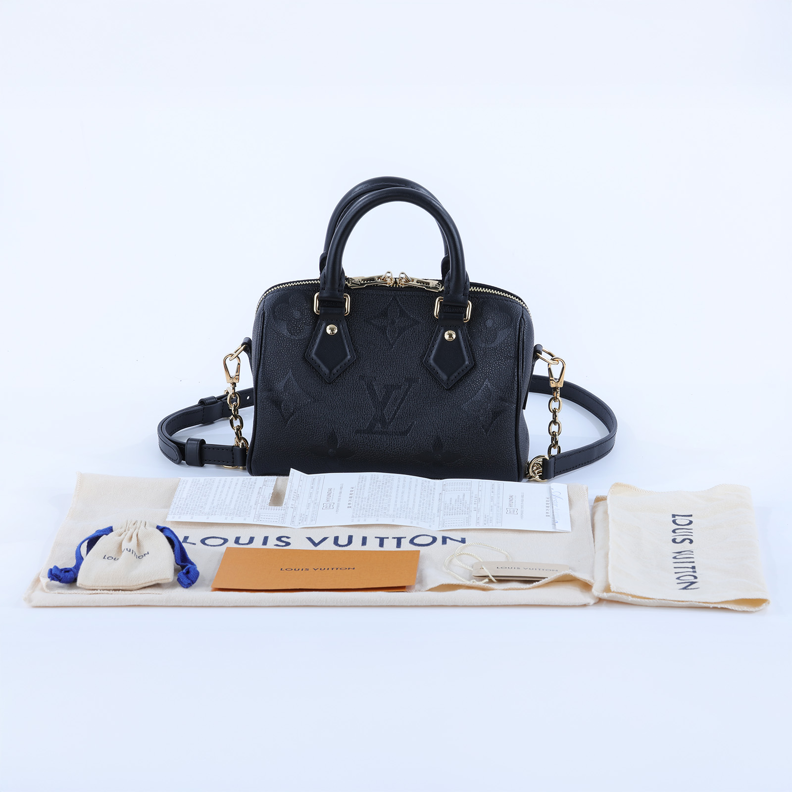 路易威登 LOUIS VUITTON Speedy Bandoulière  20 Noir 手提 斜背 波士頓包 M58953 晶片款  防塵袋/鎖組/韓國購買證明