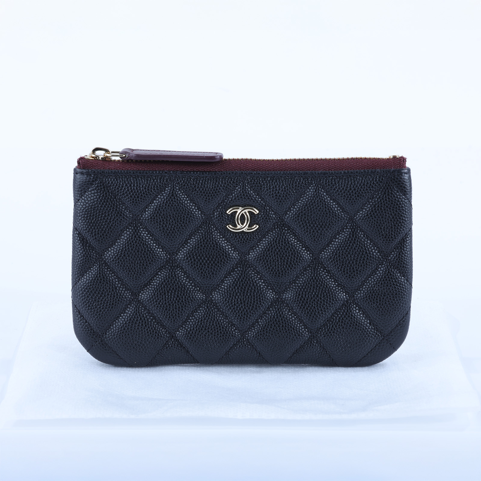 香奈兒 CHANEL 手拿包 隨身包 零錢包 小皮件 A82365 Y01480 黑荔枝一字拉 無附屬品