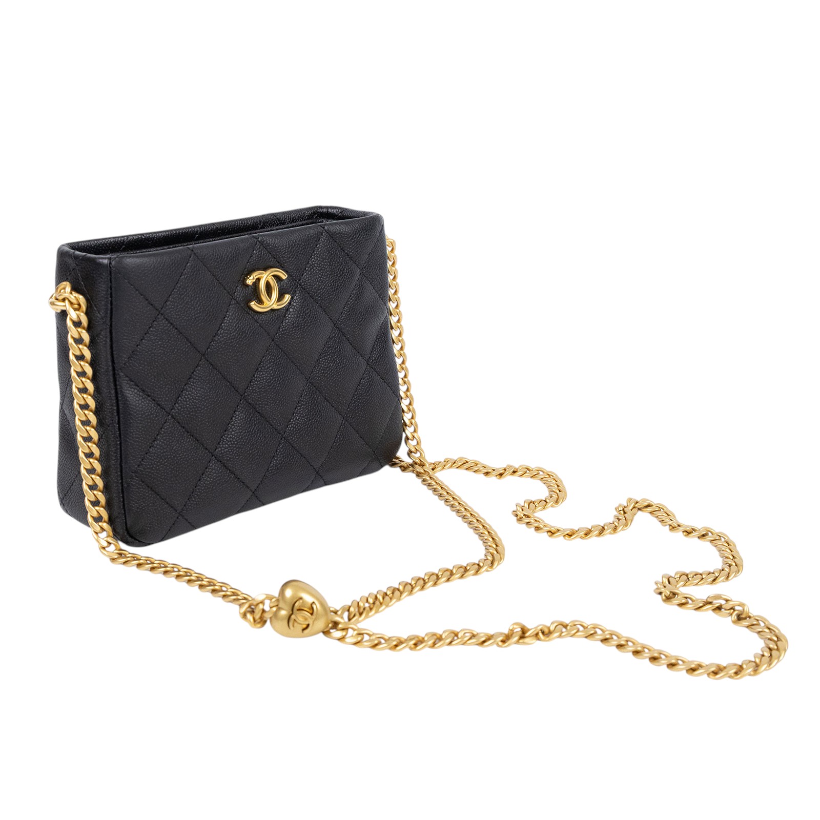 香奈兒 CHANEL 流浪包 Hobo Bag 肩背包 AS3830 B10277 晶片款 黑荔枝愛心調節釦方形肩背包 防塵袋