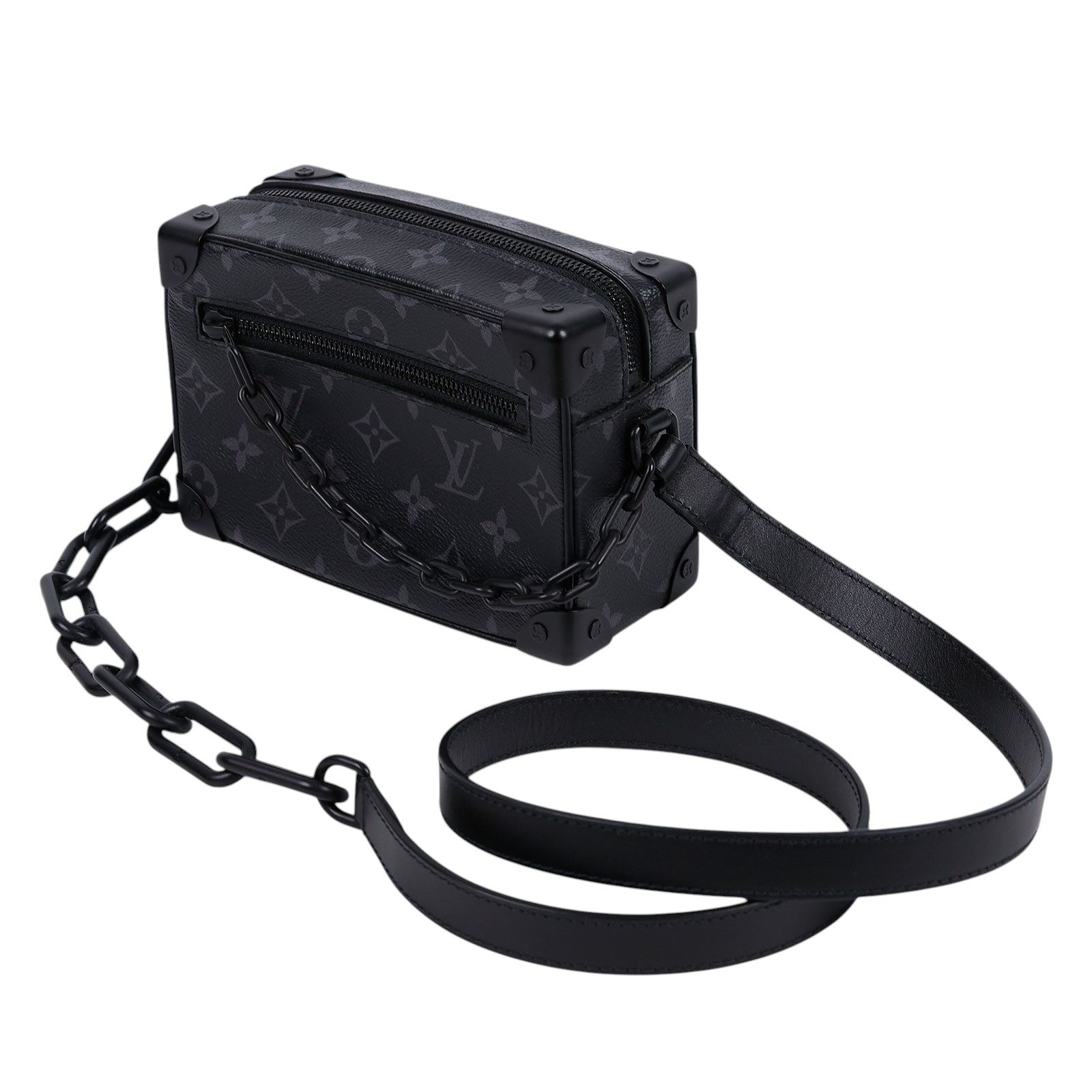 路易威登 LOUIS VUITTON Mini Soft Trunk 迷你 隨身包 黑色 M44735 晶片款 黑原花MINI SOFT TRUNK 防塵袋