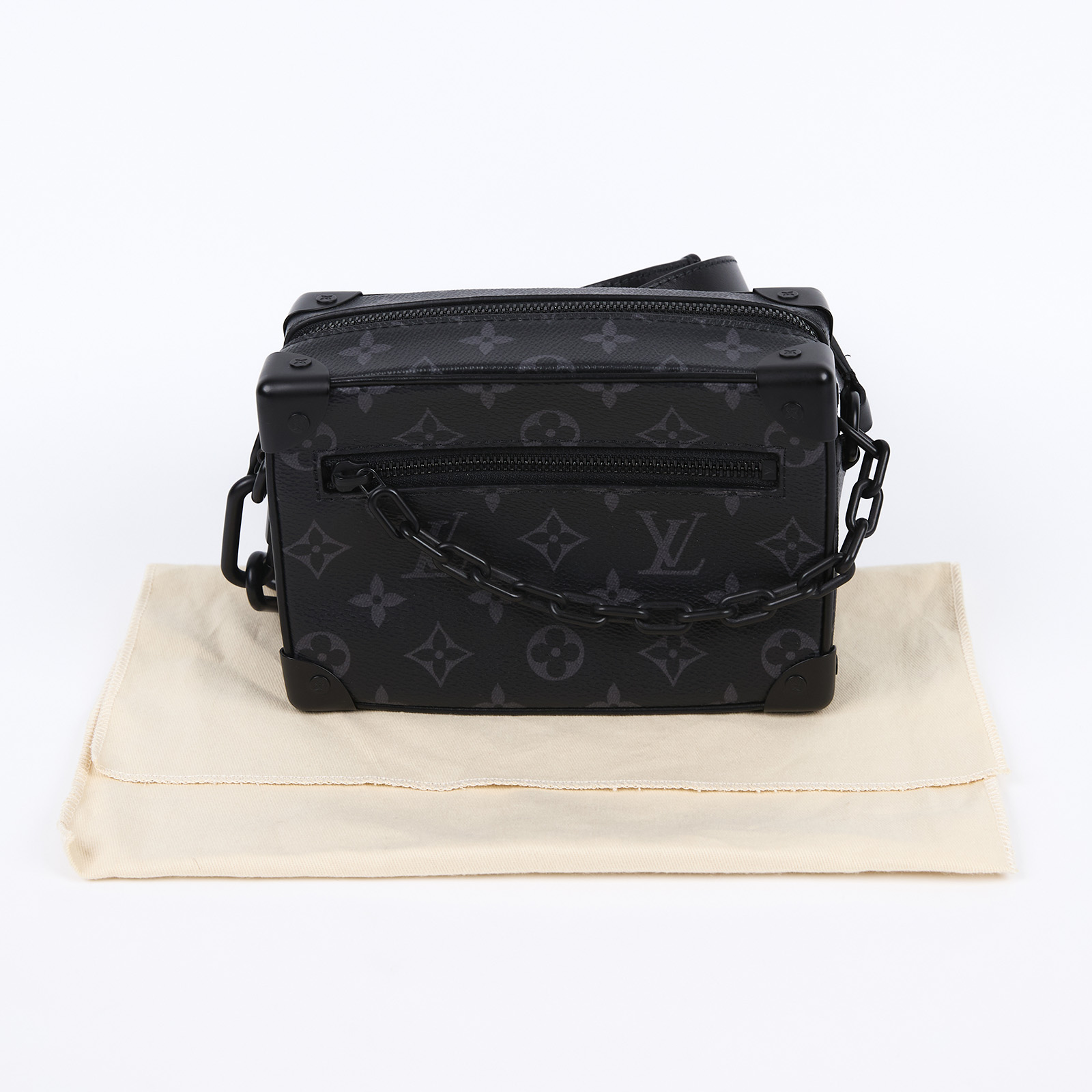 路易威登 LOUIS VUITTON Mini Soft Trunk 迷你 隨身包 黑色 M44735 晶片款 黑原花MINI SOFT TRUNK 防塵袋