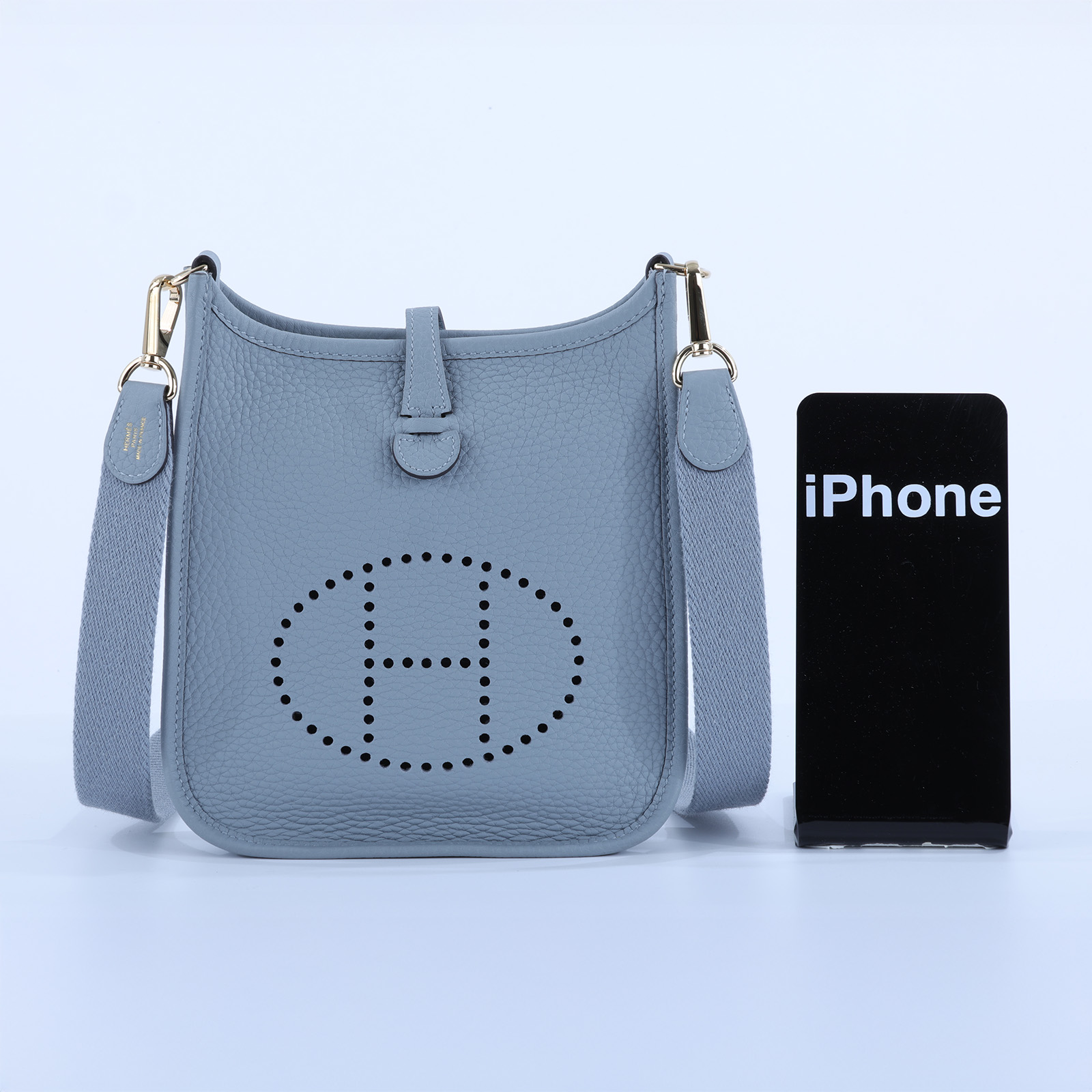 愛馬仕 Hermès Evelyne Bag Mini 伊芙琳包 Evelyne 16 木偶灰 金色五金 H085945CPBV 原廠盒子/防塵袋/購買證明