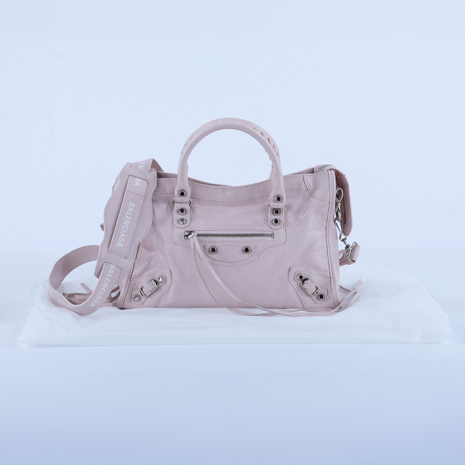 巴黎世家 BALENCIAGA CLassic City S 機車包 431621D94JN 粉機車包 無附屬品