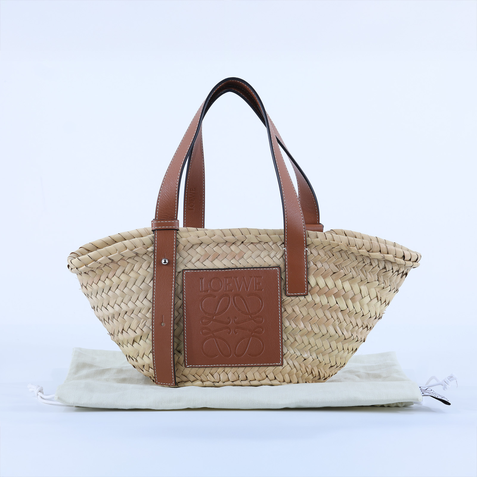 羅意威 LOEWE 棕櫚葉 手提 編織包 小型 A223S93X04 草編包 防塵袋