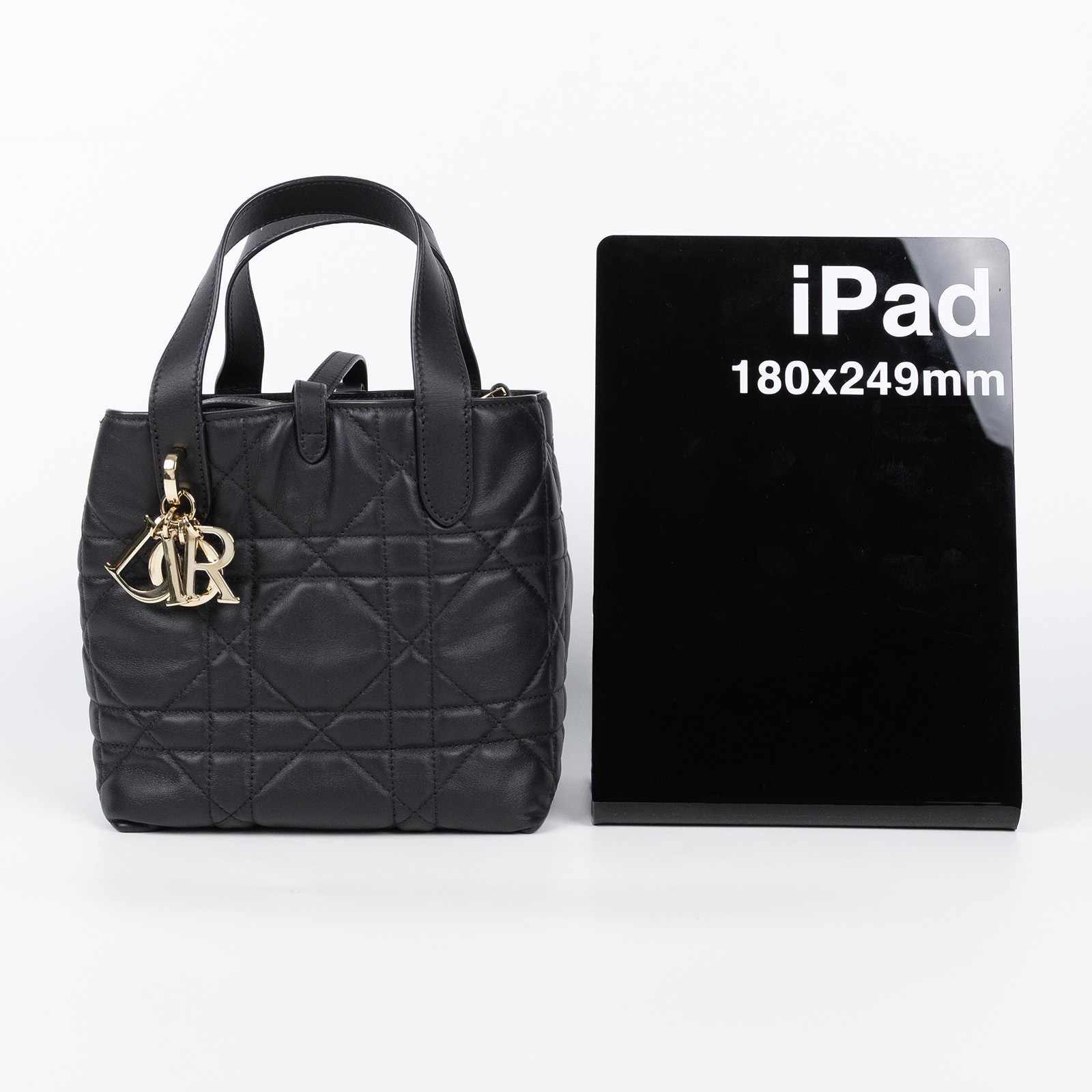 迪奧 CHRISTIAN DIOR Dior Toujours 直式 微型 托特包 S6100OSNW 黑TOUJOURS NANO 防塵袋/背帶