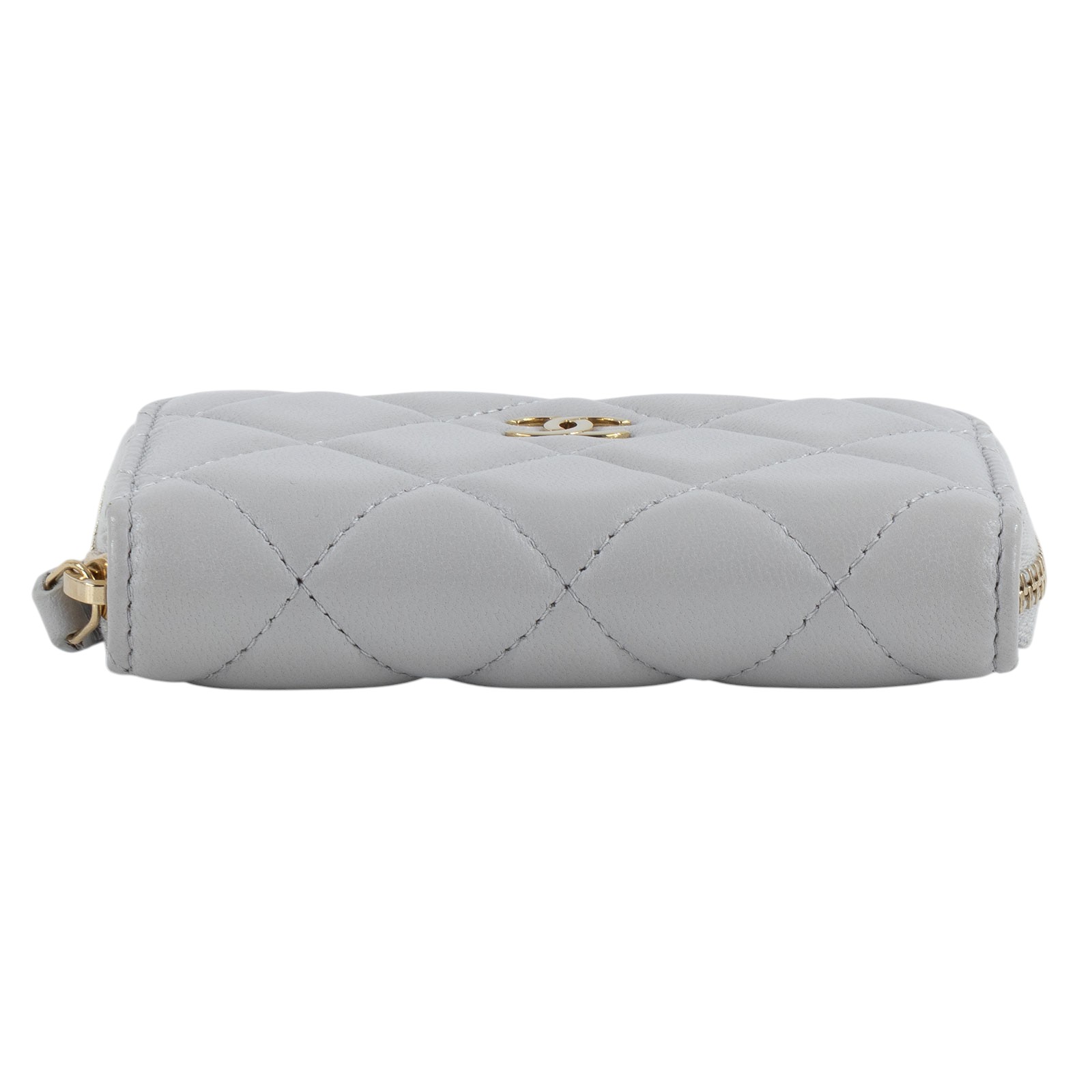 香奈兒 CHANEL 經典 拉鏈 零錢包 錢包 卡夾 AP0216 B06311 晶片款 灰羊金釦拉鍊零錢包 原廠盒子/防塵袋