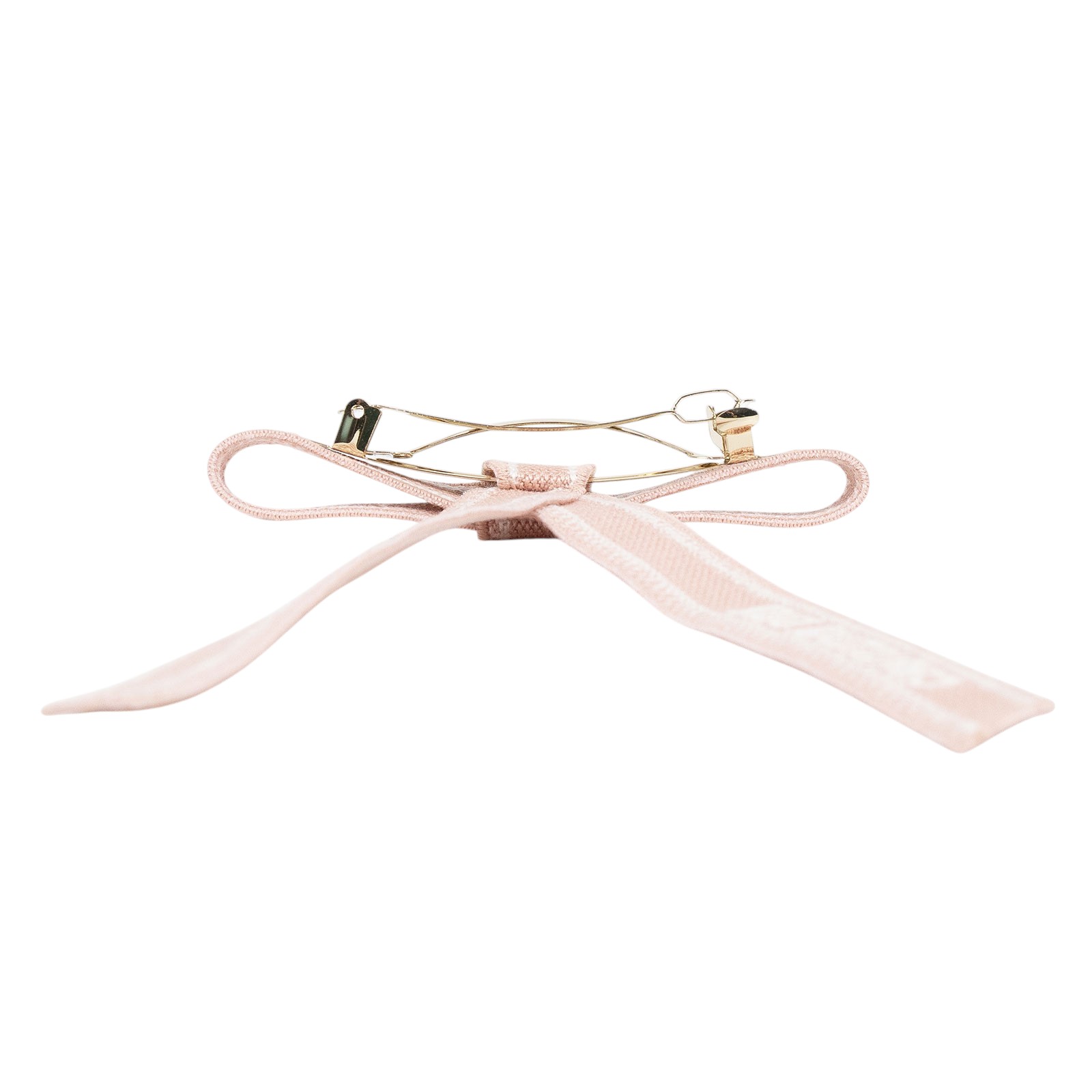 迪奧 CHRISTIAN DIOR Dior Twist 蝴蝶結 刺繡 45DTE952X130 粉蝴蝶夾髮夾 原廠盒子