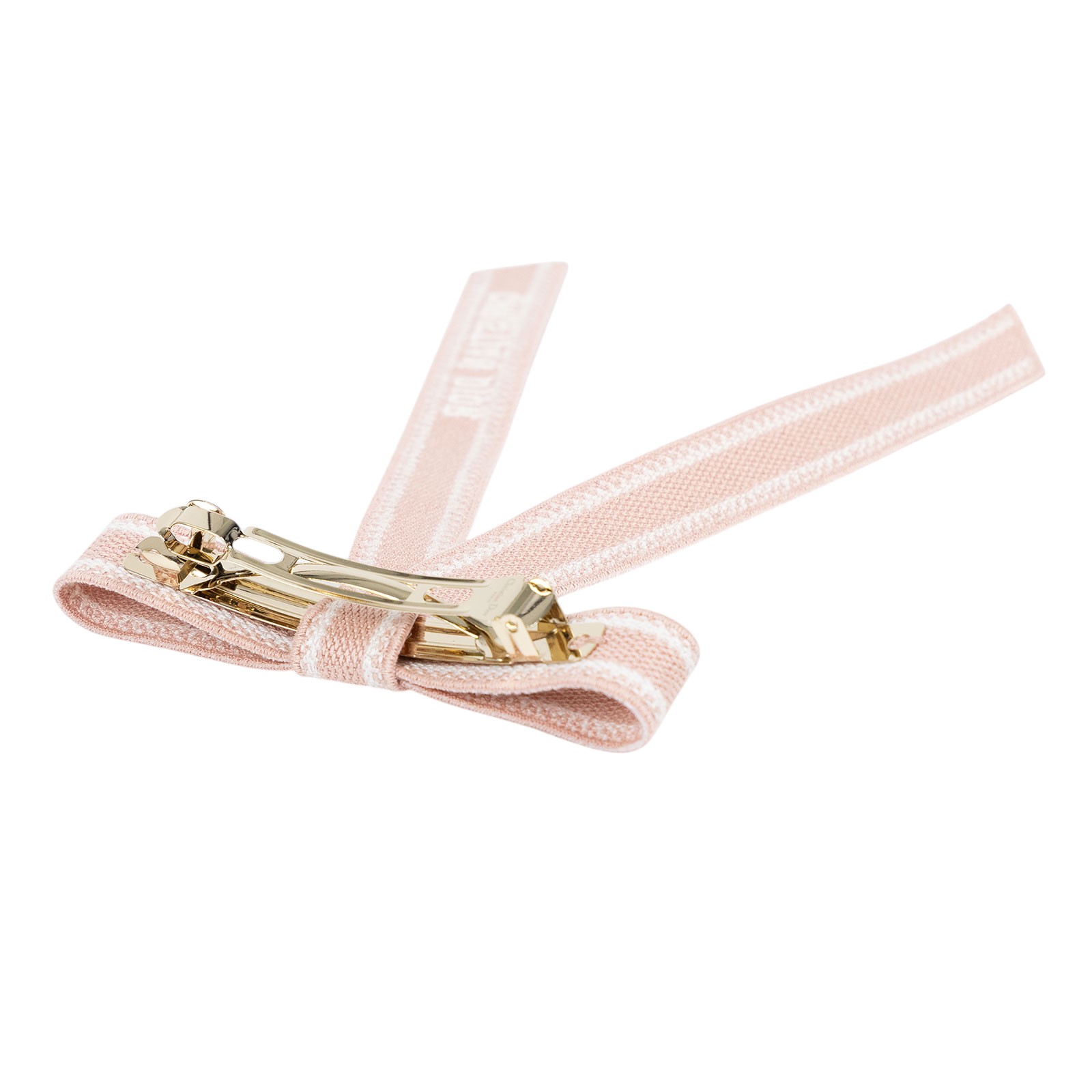 迪奧 CHRISTIAN DIOR Dior Twist 蝴蝶結 刺繡 45DTE952X130 粉蝴蝶夾髮夾 原廠盒子