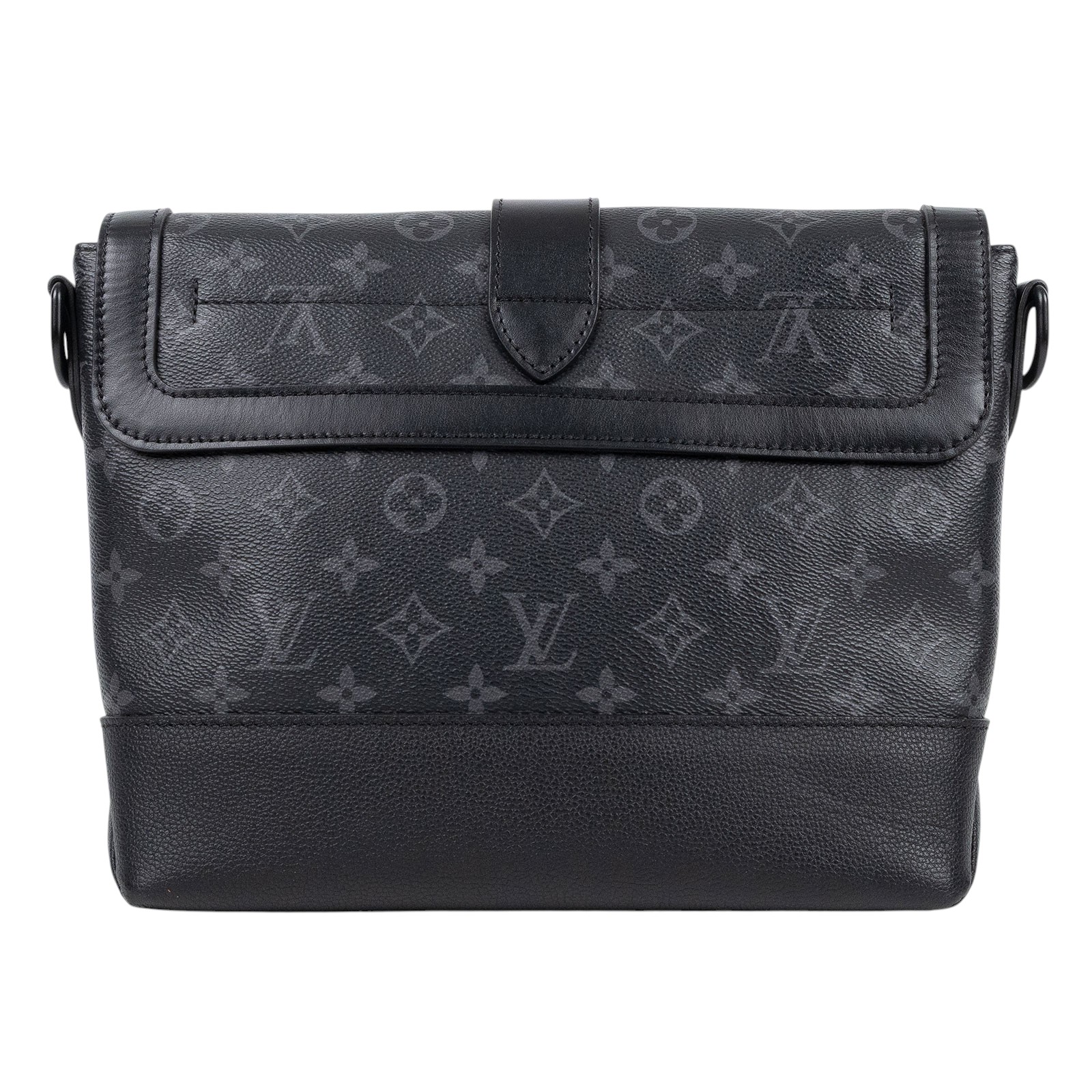 路易威登 LOUIS VUITTON Saumur 郵差包 M45911 晶片款 黑老花SAUMUR郵差包 防塵袋/背帶/購買證明