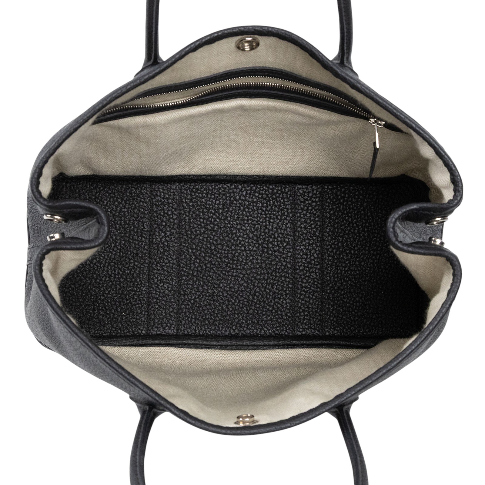 愛馬仕 Hermes Garden Party 花園派對包 30 黑色 銀色五金 H051568CK89 H051568/W刻  原廠盒子/購買證明影本