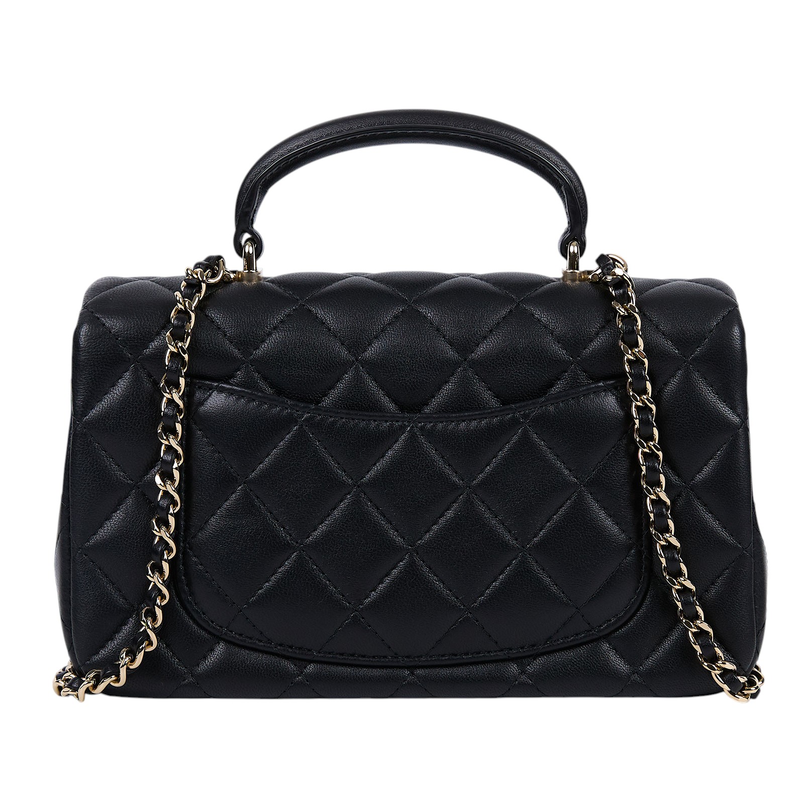 香奈兒 CHANEL Coco 20  肩背 斜背 迷你 口蓋包 AS2431 晶片款 黑金羊COCO HANDLE20 防塵袋