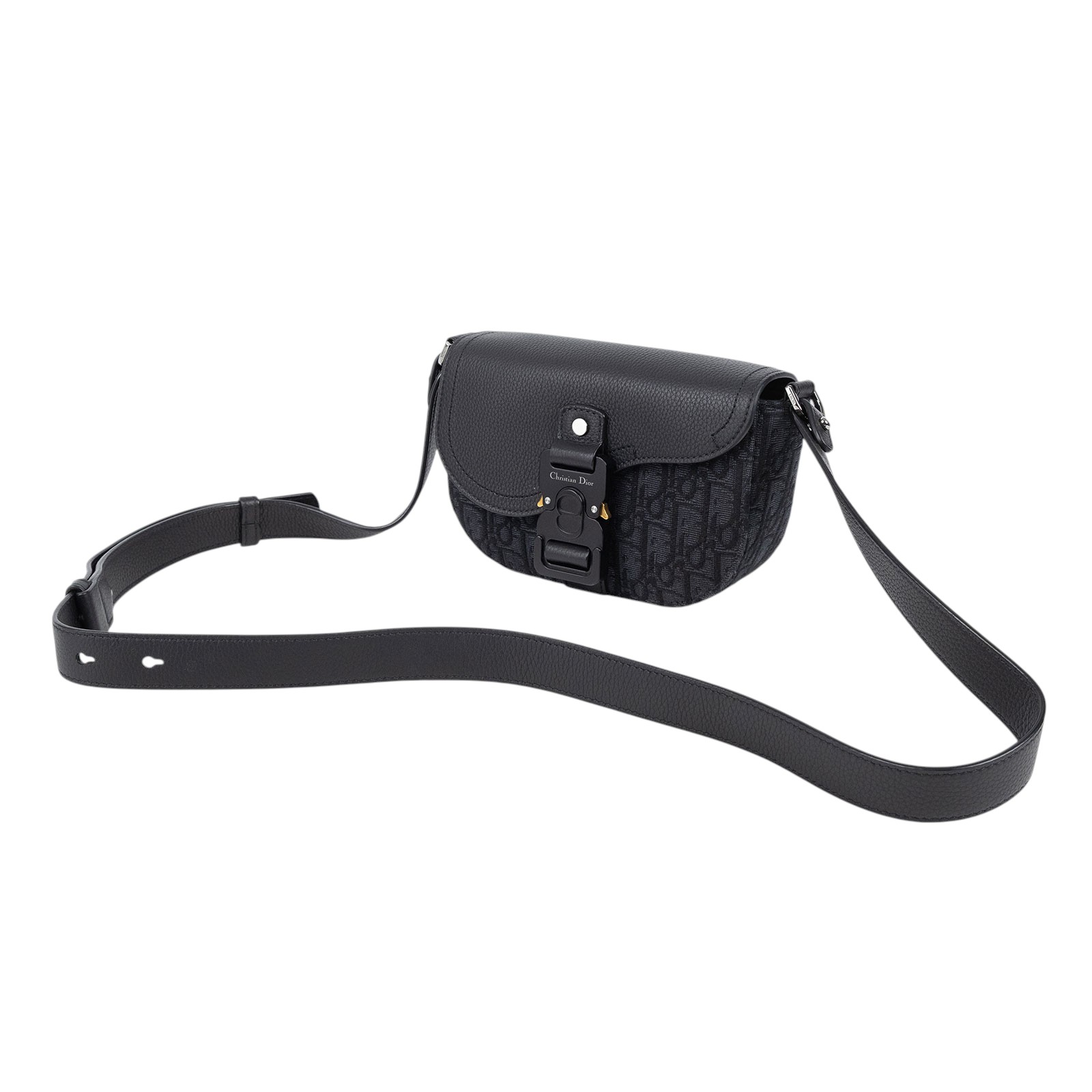 迪奧 CHRISTIAN DIOR Saddle 迷你 翻蓋 郵差包 2ADCA435YKS 黑SADDLE迷你郵差包 原廠盒子/防塵袋/背帶/購買證明